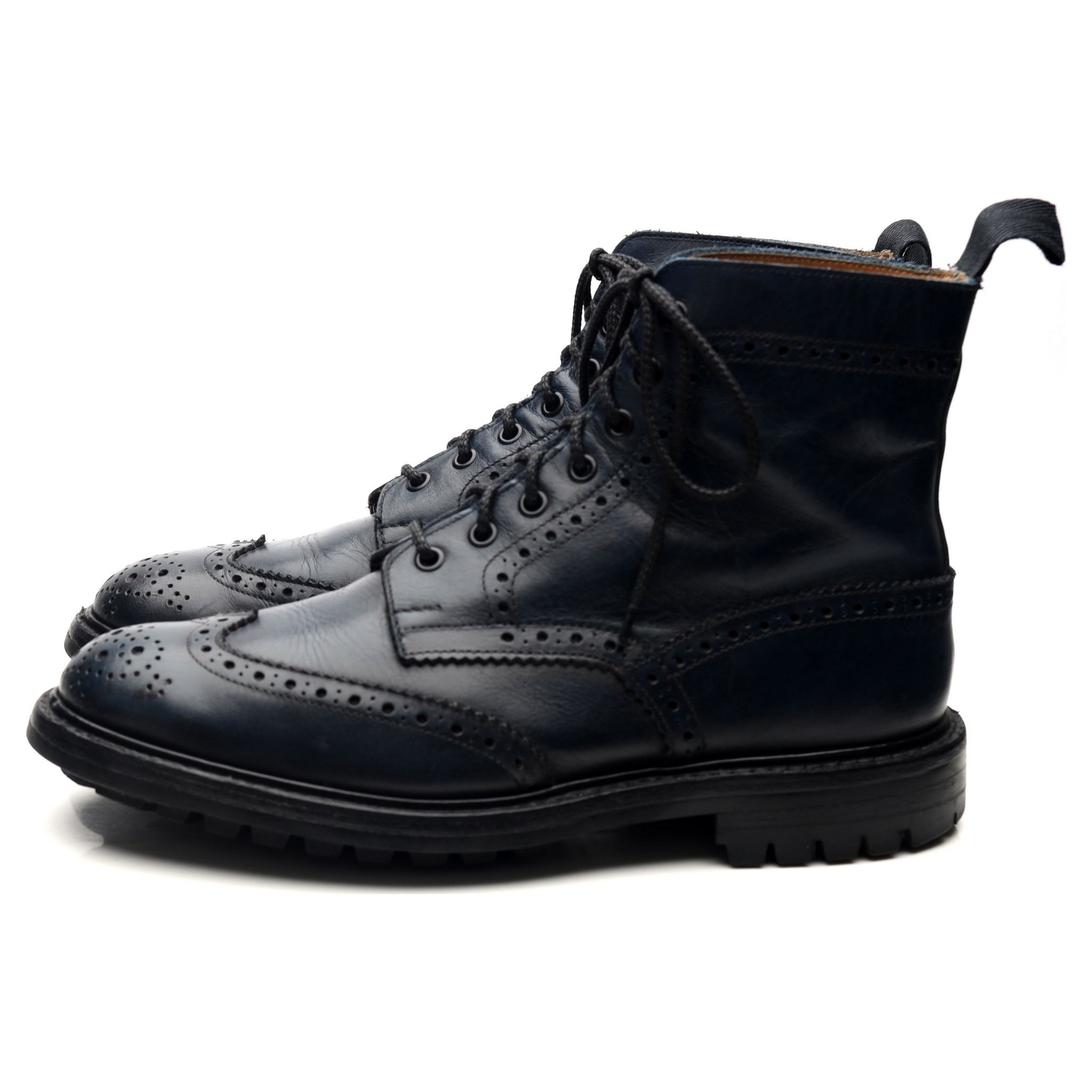 Tricker's Stow bottines cuir bleu marine 9 UK