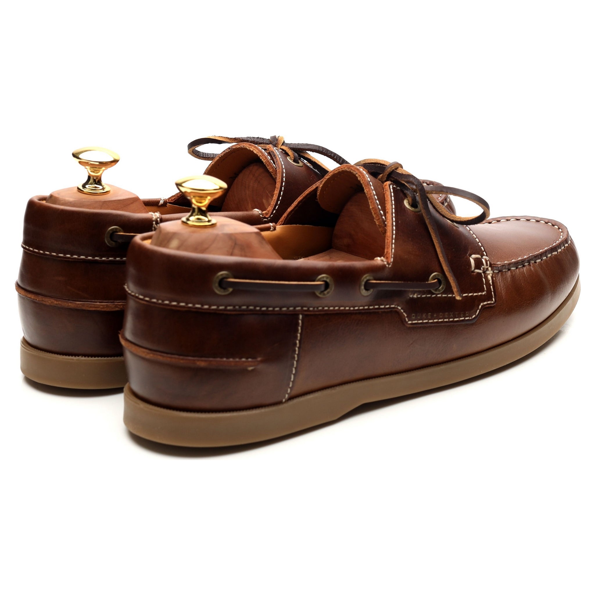 Duke + Dexter Hardy chaussures bateau cuir marron UK 10