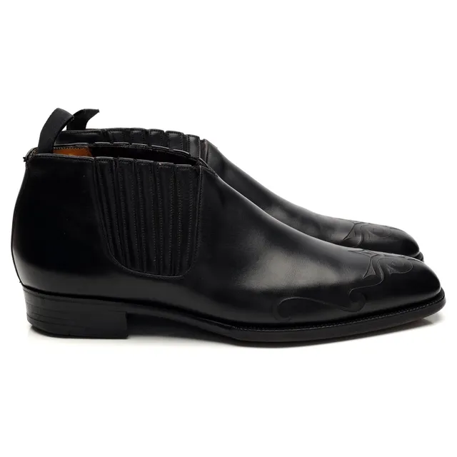 Gaziano & Girling boots cuir noir sur-mesure 6 UK