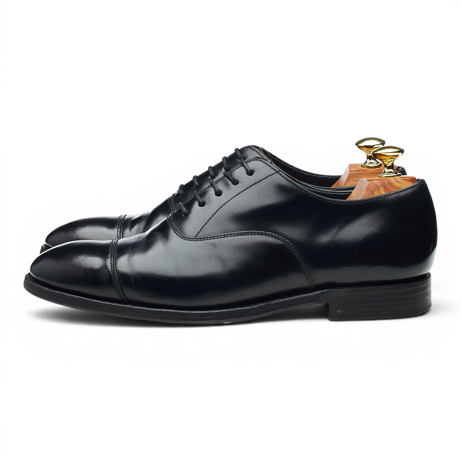 Herring Knightsbridge oxford cuir noir 7.5 bout droit