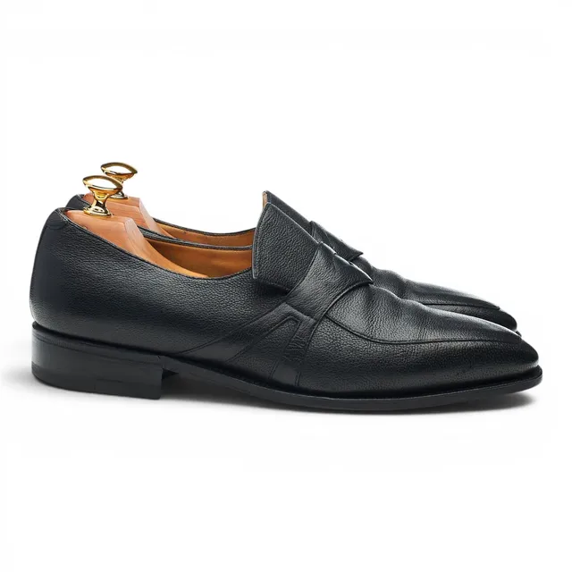 Corthay Rascaille mocassins cuir noir pointure UK 7