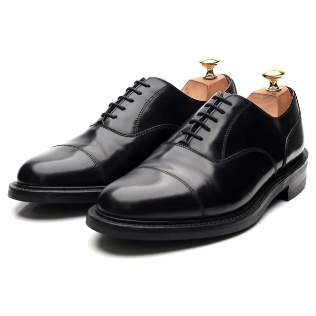 Loake 805 oxford cuir noir UK 7 semelle gomme
