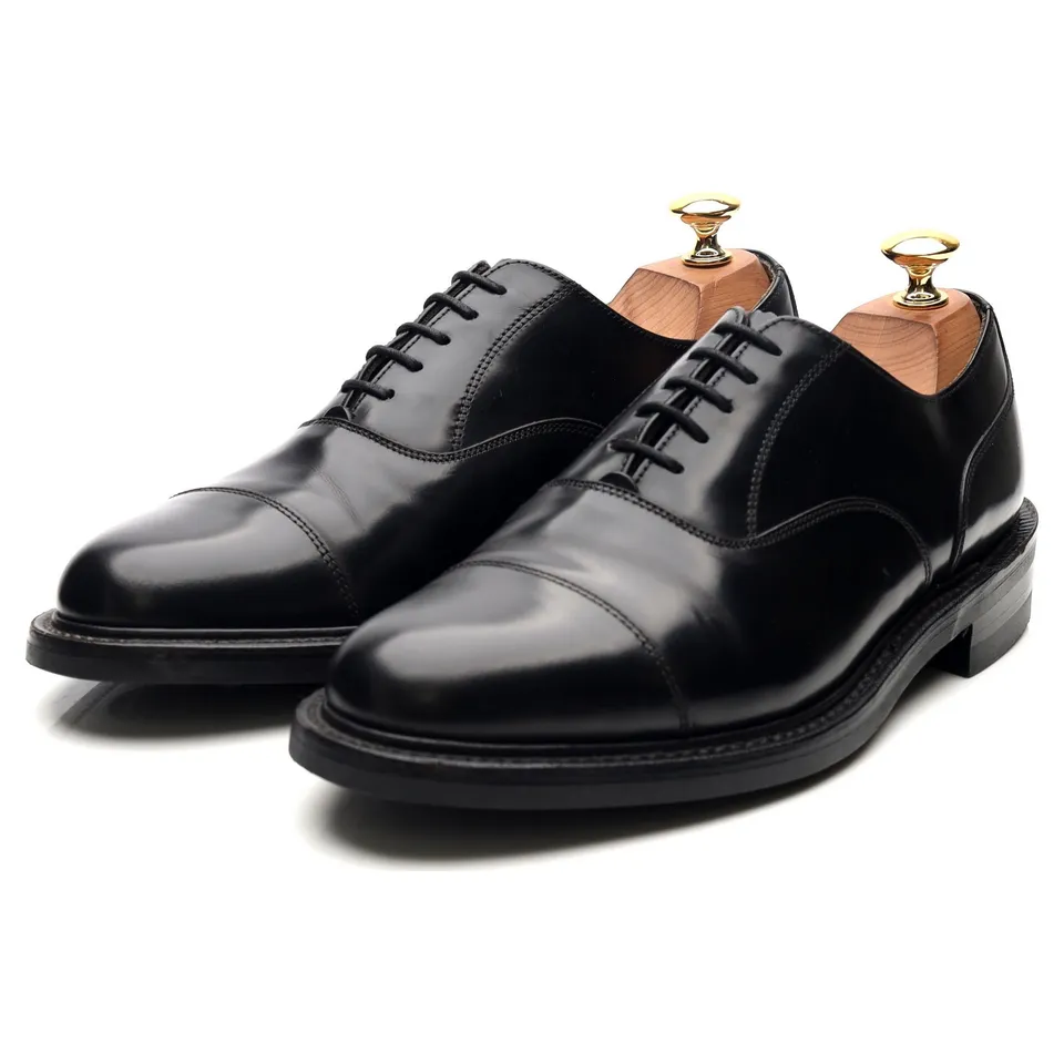 Loake 805 oxford cuir noir UK 7 semelle gomme