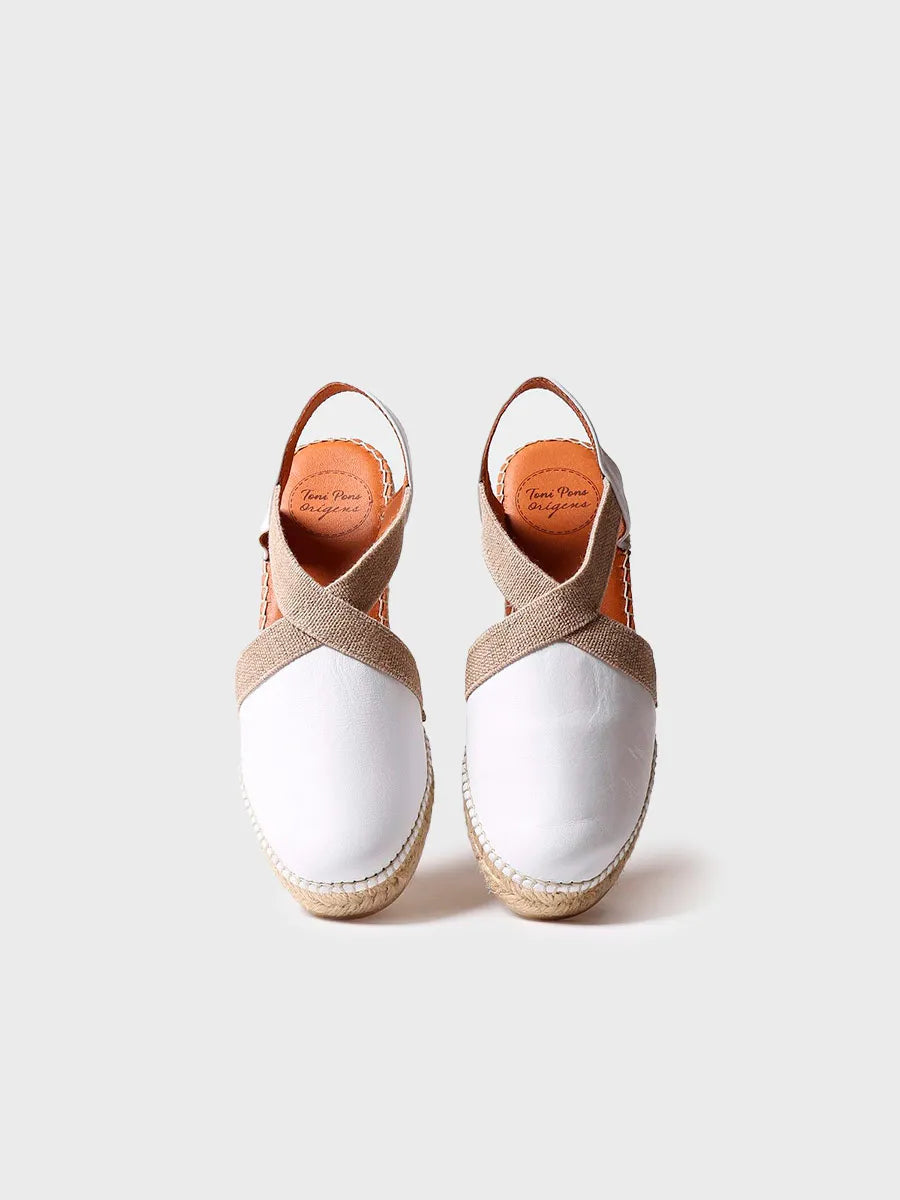 Toni Pons Tossa espadrilles compensées cuir blanc