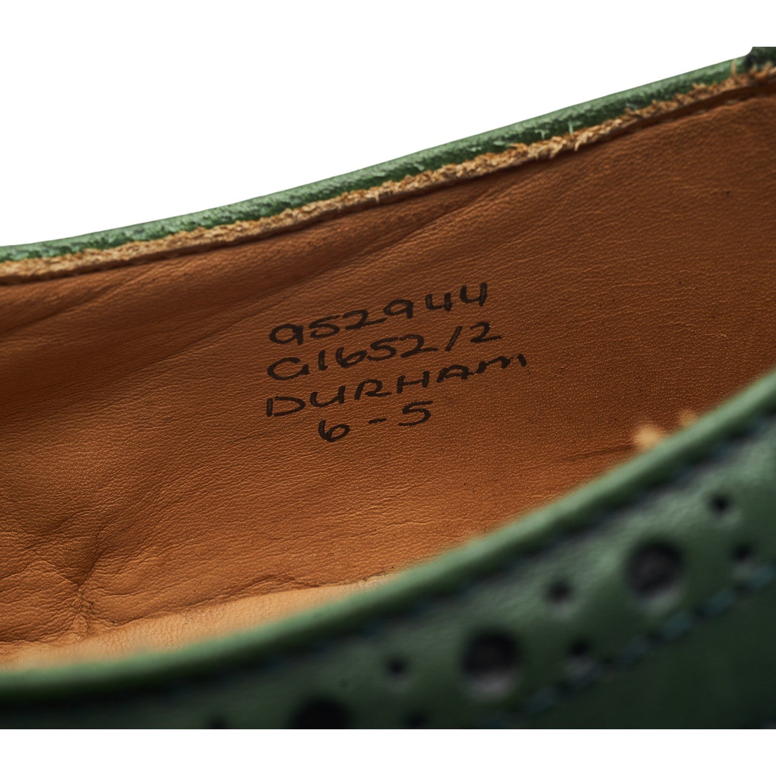 Tricker's Durham derbies cuir vert pointure UK 6