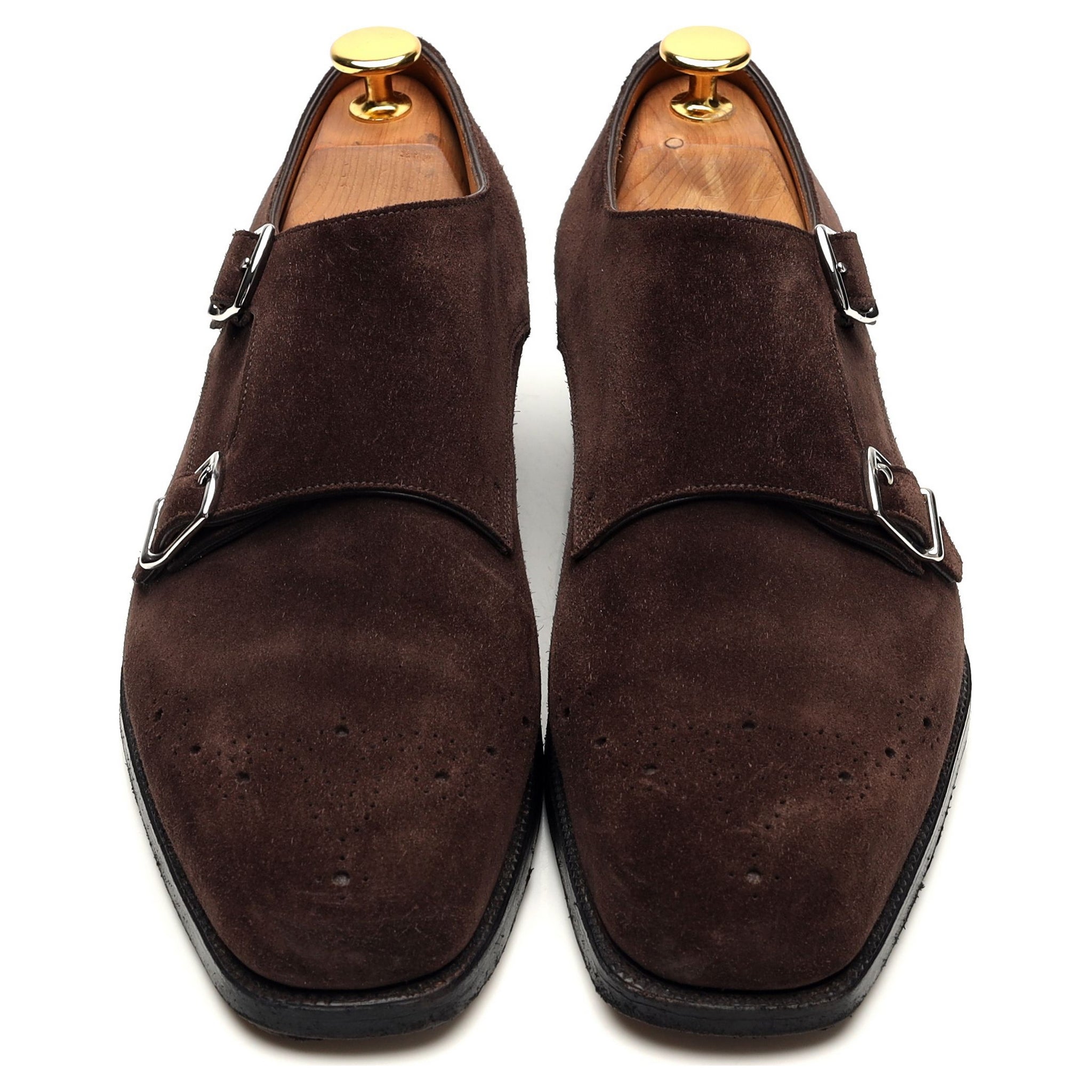 Gaziano & Girling double monks daim marron 6.5 UK