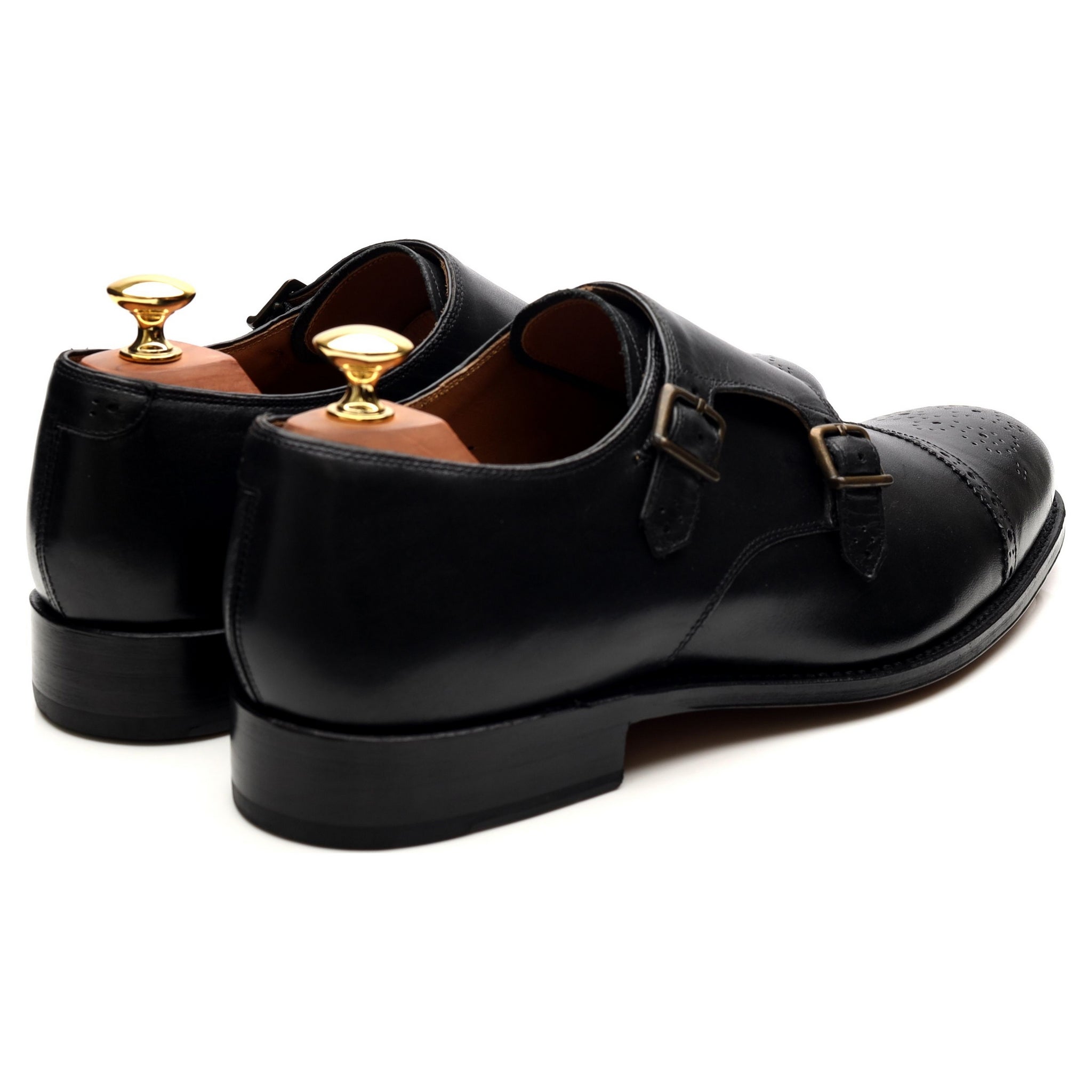Grenson Ellery derbies double boucle cuir noir UK 9