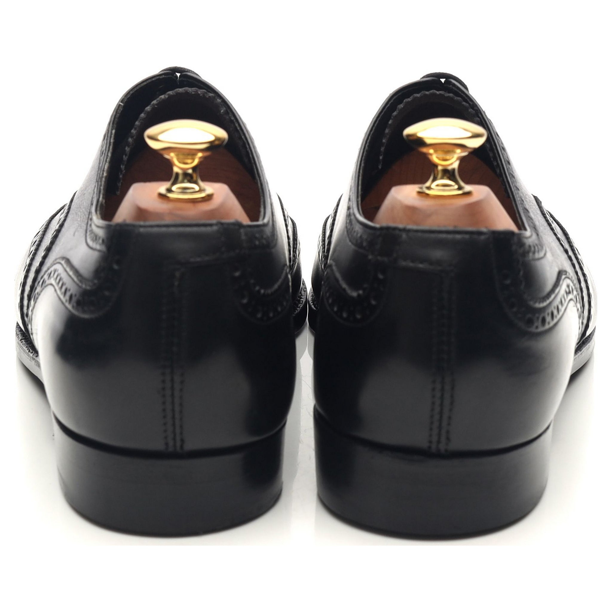 George Cleverley brogue cuir noir 9 semelle cuir