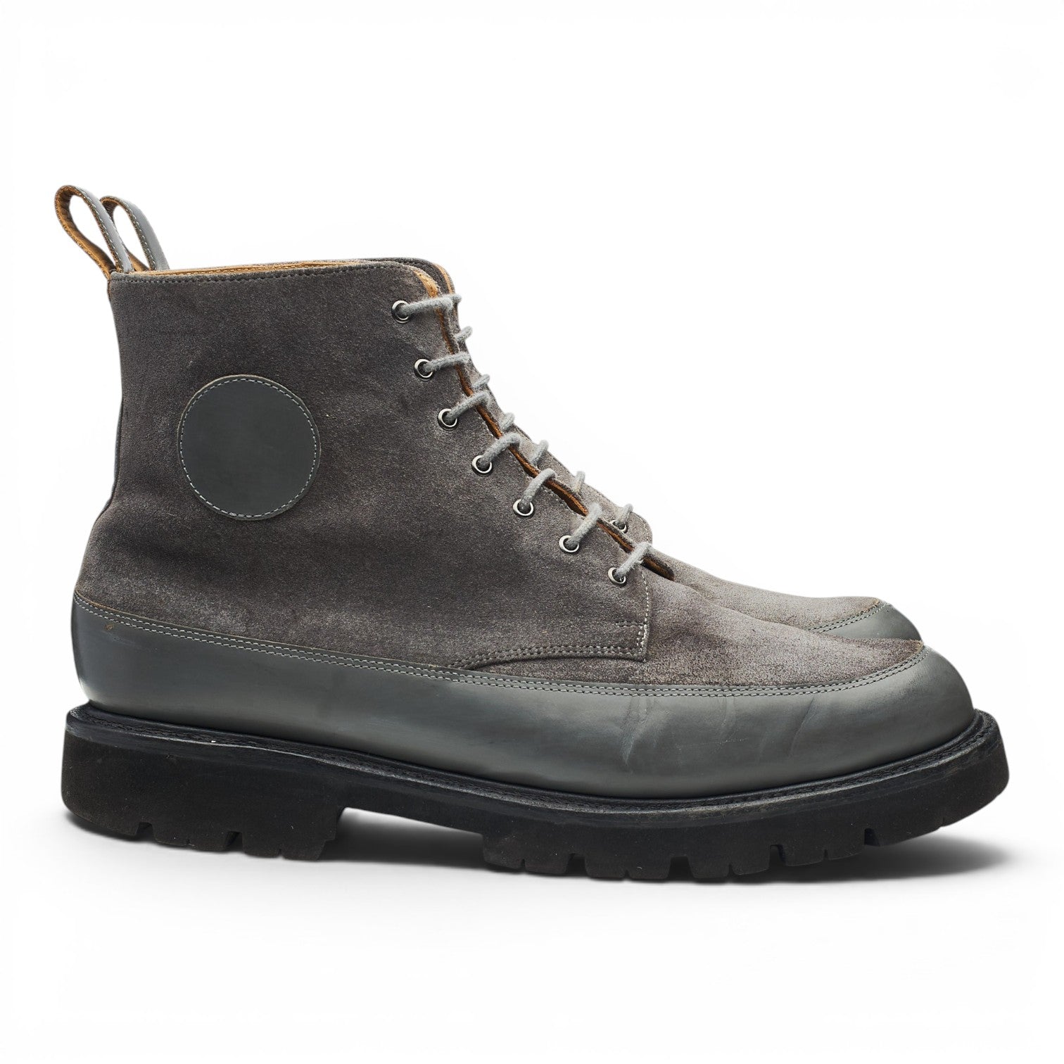 Grenson Anton boots derby suède gris UK 10