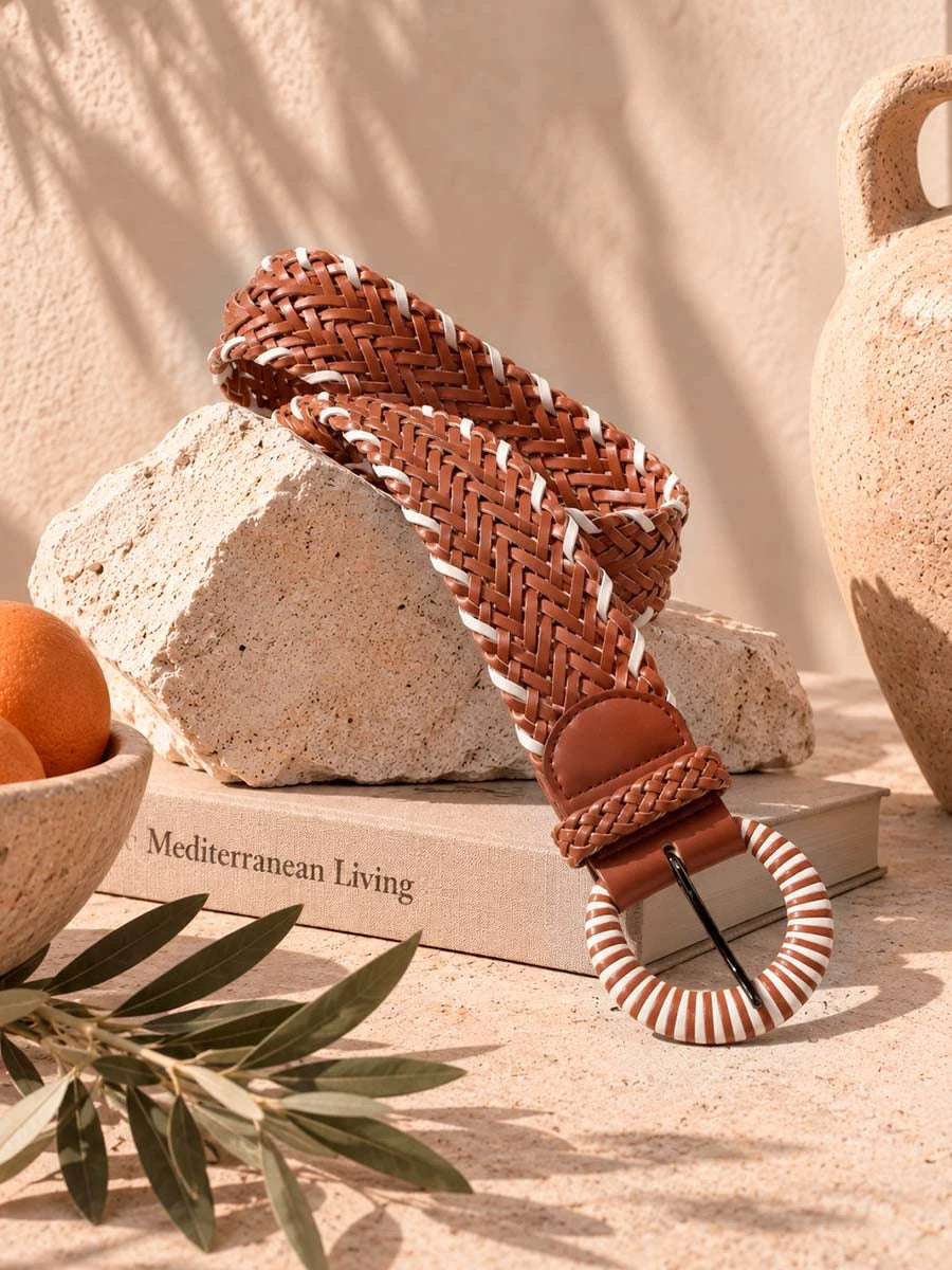 Toni Pons Nikita ceinture tressée boucle ronde femme