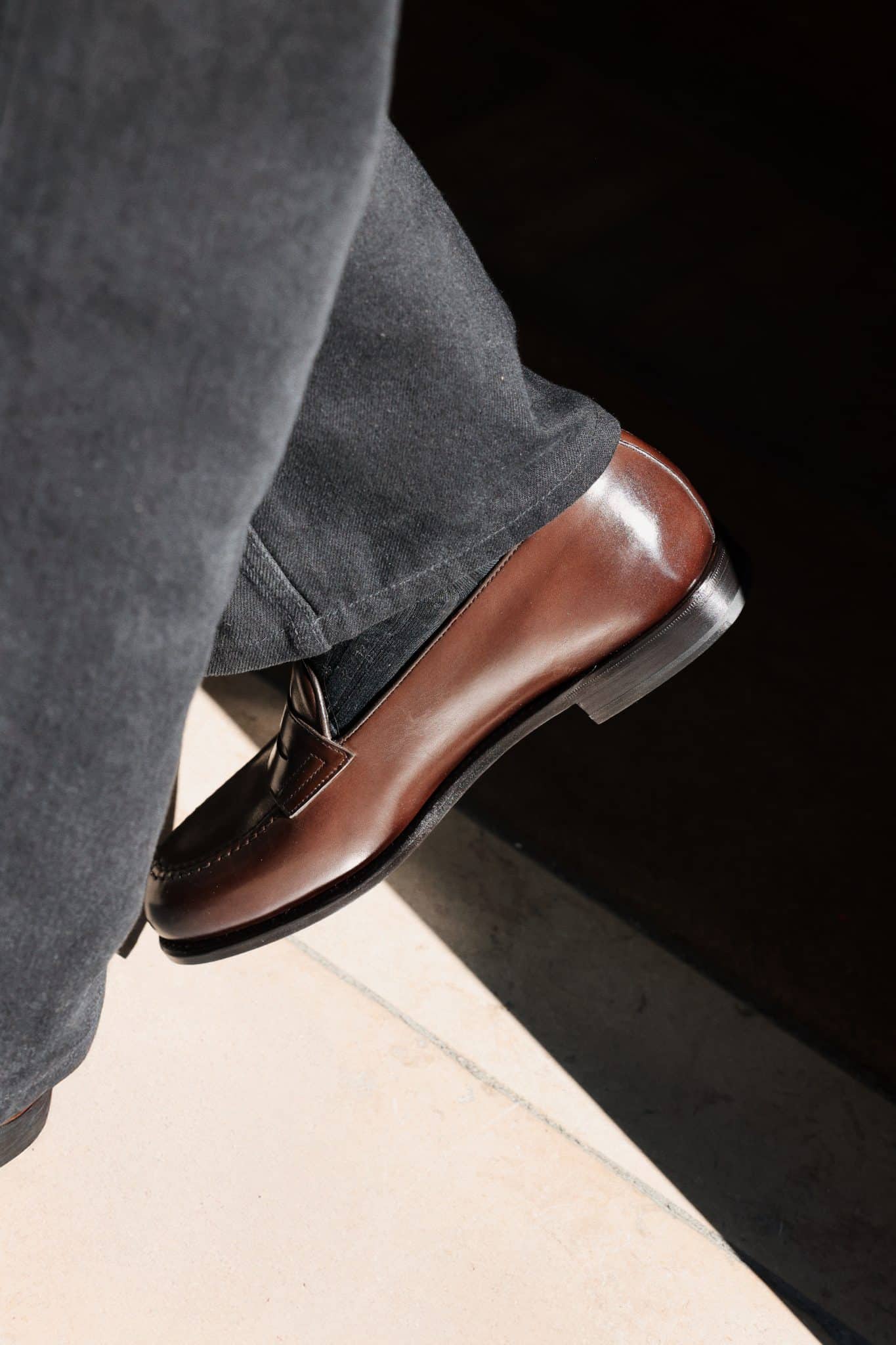 Malfroid Newport mocassin cuir box semelle cuir