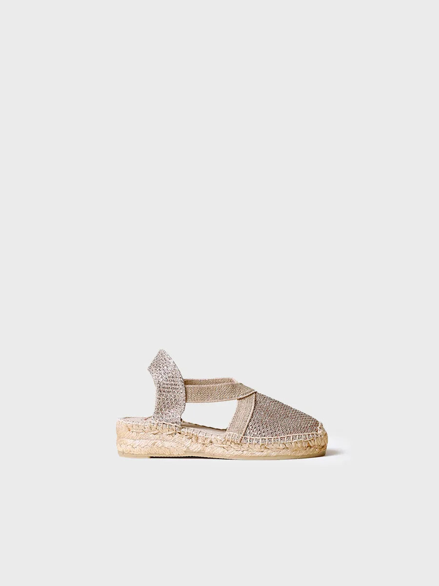 Toni Pons Edita-S espadrilles fille dorées compensées