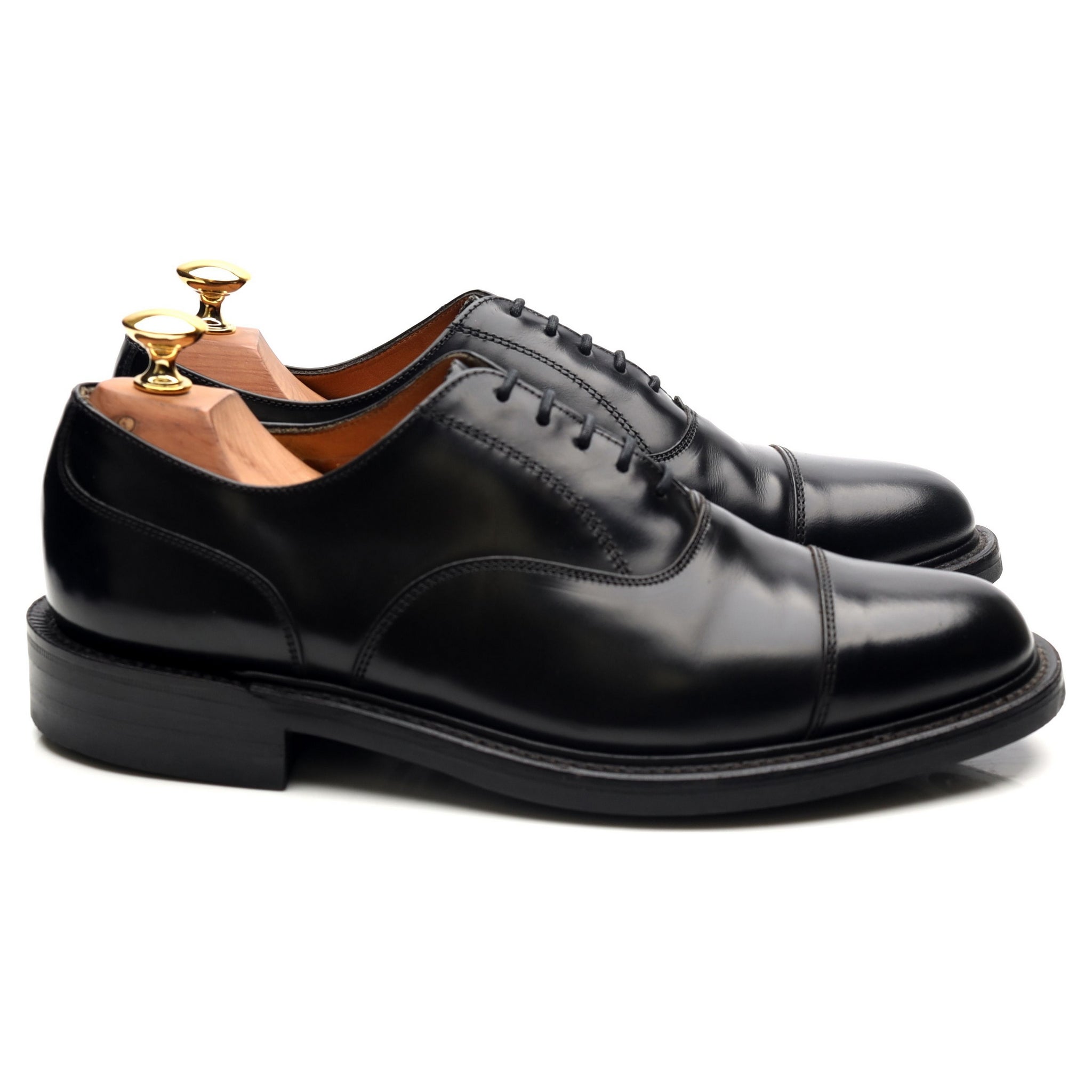 Loake 805 oxford cuir noir UK 7 semelle gomme