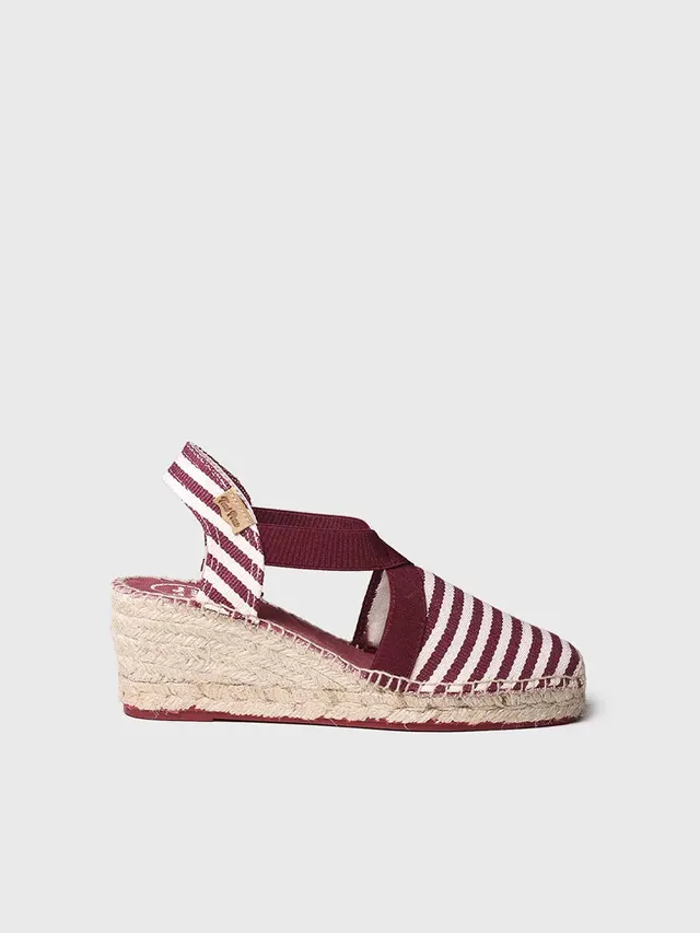Toni Pons Terra-DD espadrilles compensées toile bordeaux