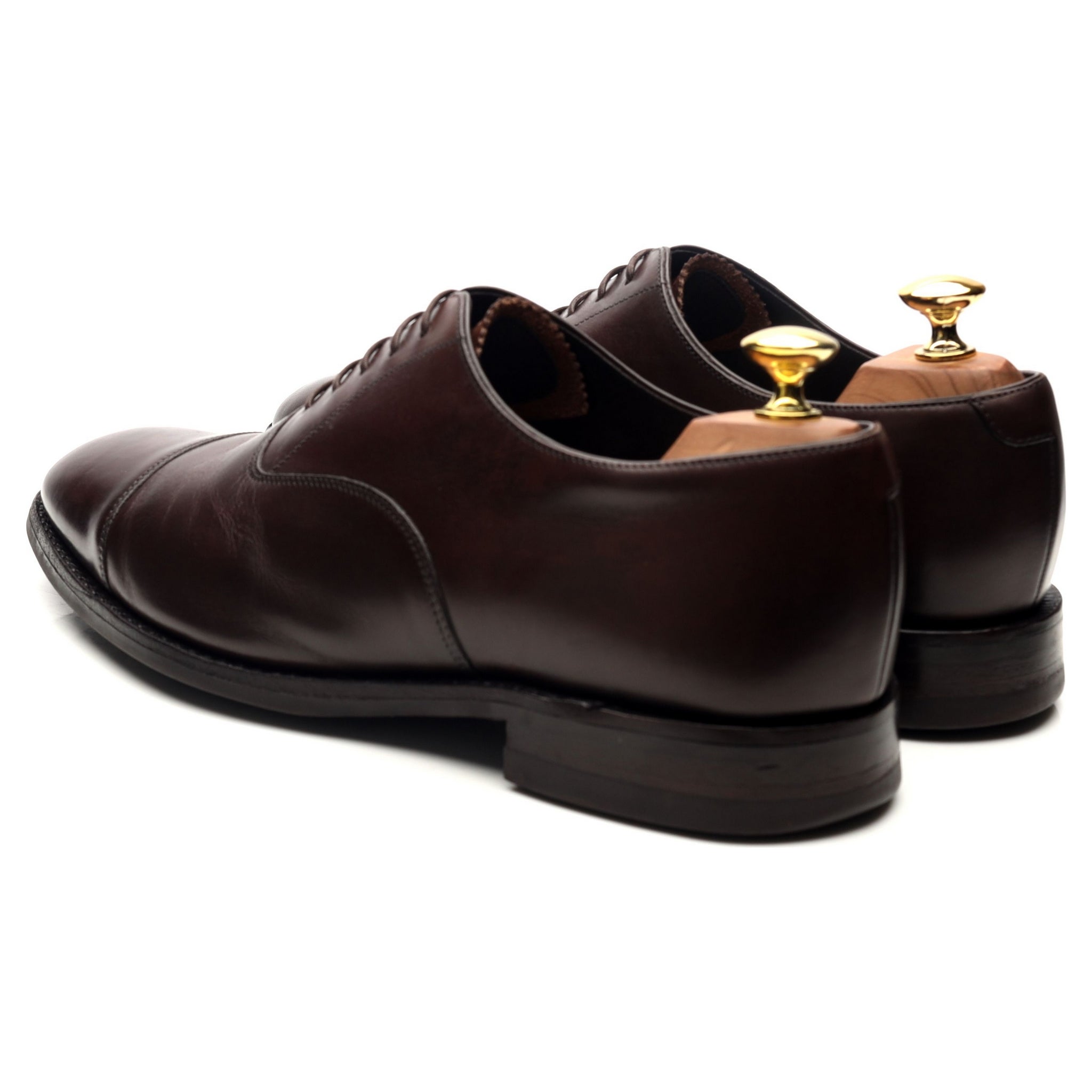 Herring Knightsbridge oxford cuir marron UK 8.5 semelle caoutchouc