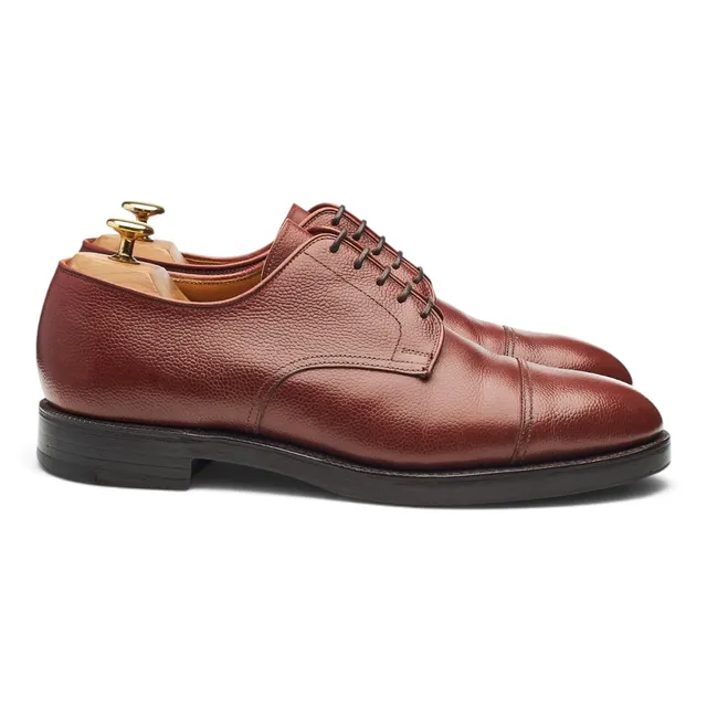 Cordings Lingfield derby cuir grainé marron UK 8 gomme