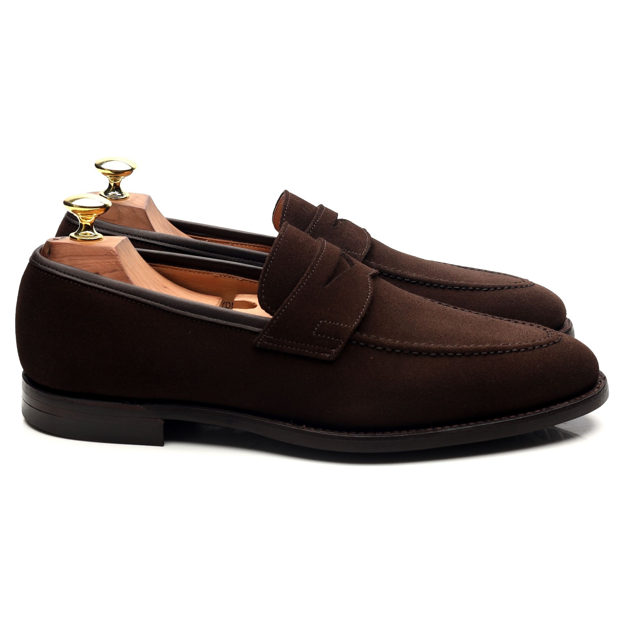 Crockett & Jones Sydney mocassins daim marron foncé UK 7
