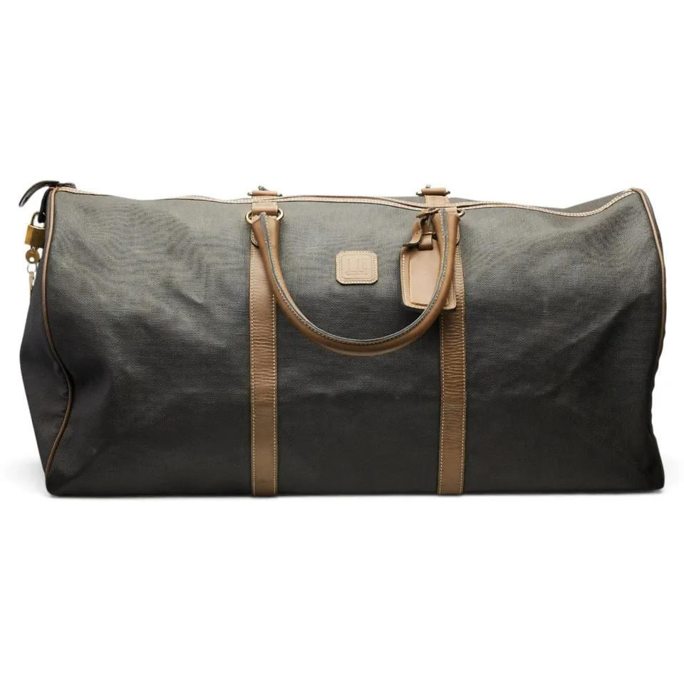Dunhill sac voyage toile cirée marron grand 59,5 cm