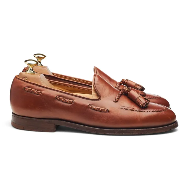 Crockett & Jones Langham mocassin cuir camel pointure 6