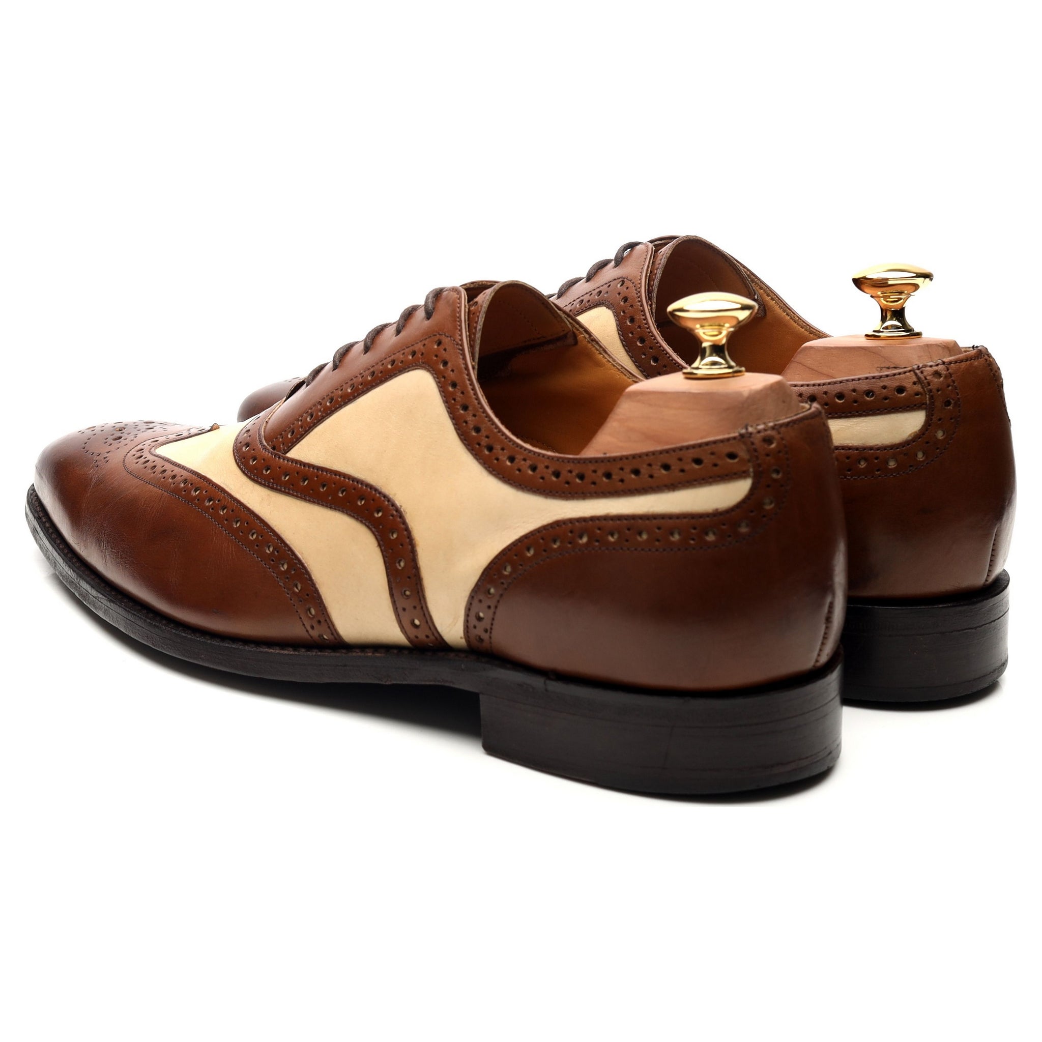 Barker Cambridge richelieu cuir marron beige pointure 9,5