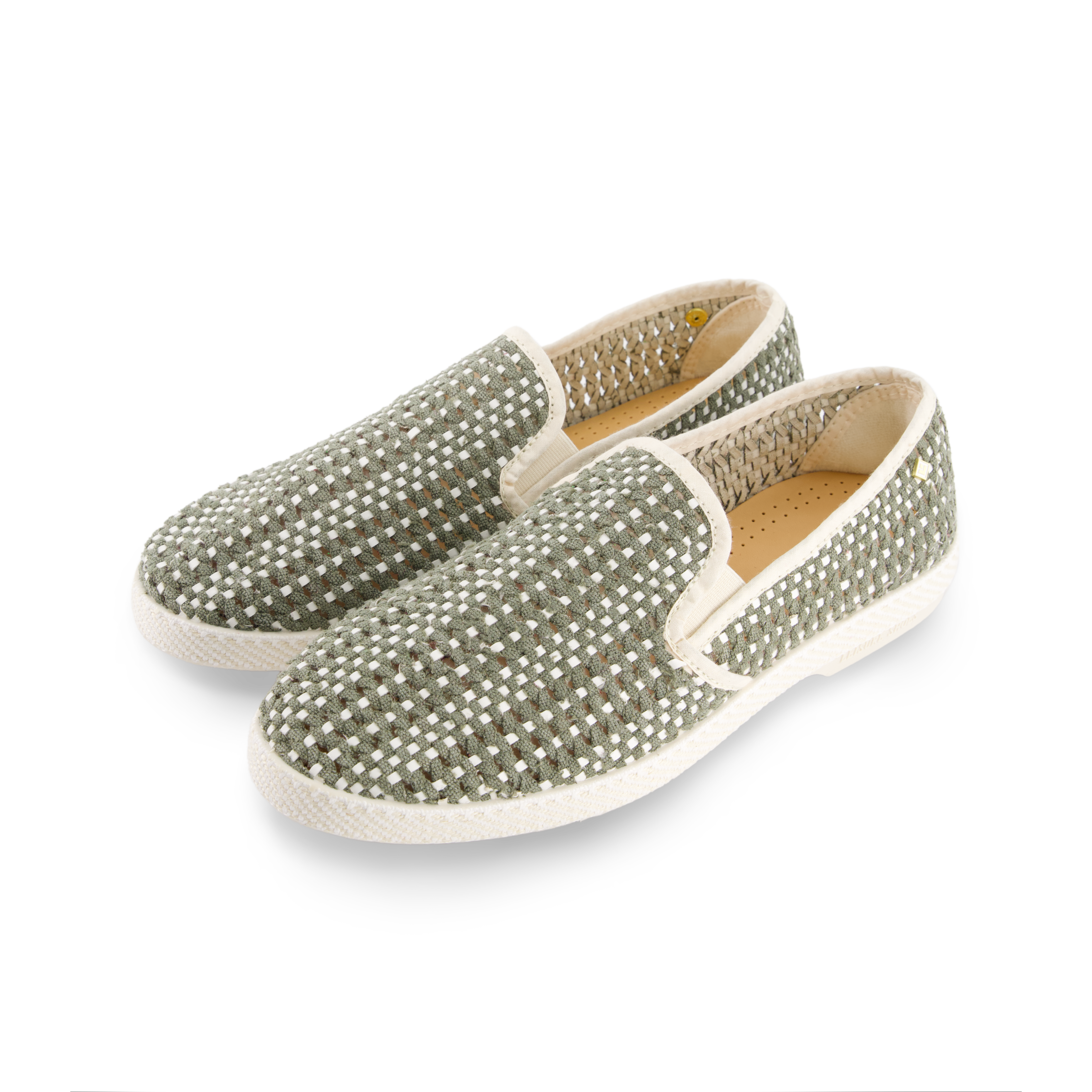 Rivieras Classic Roma espadrilles kaki tissé ajouré