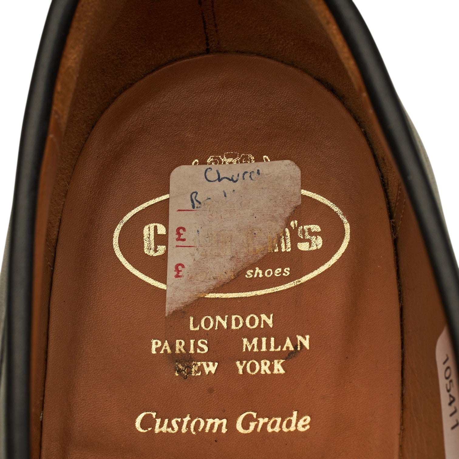 Church's Bentley mocassins cuir noir blanc pointure UK 9.5