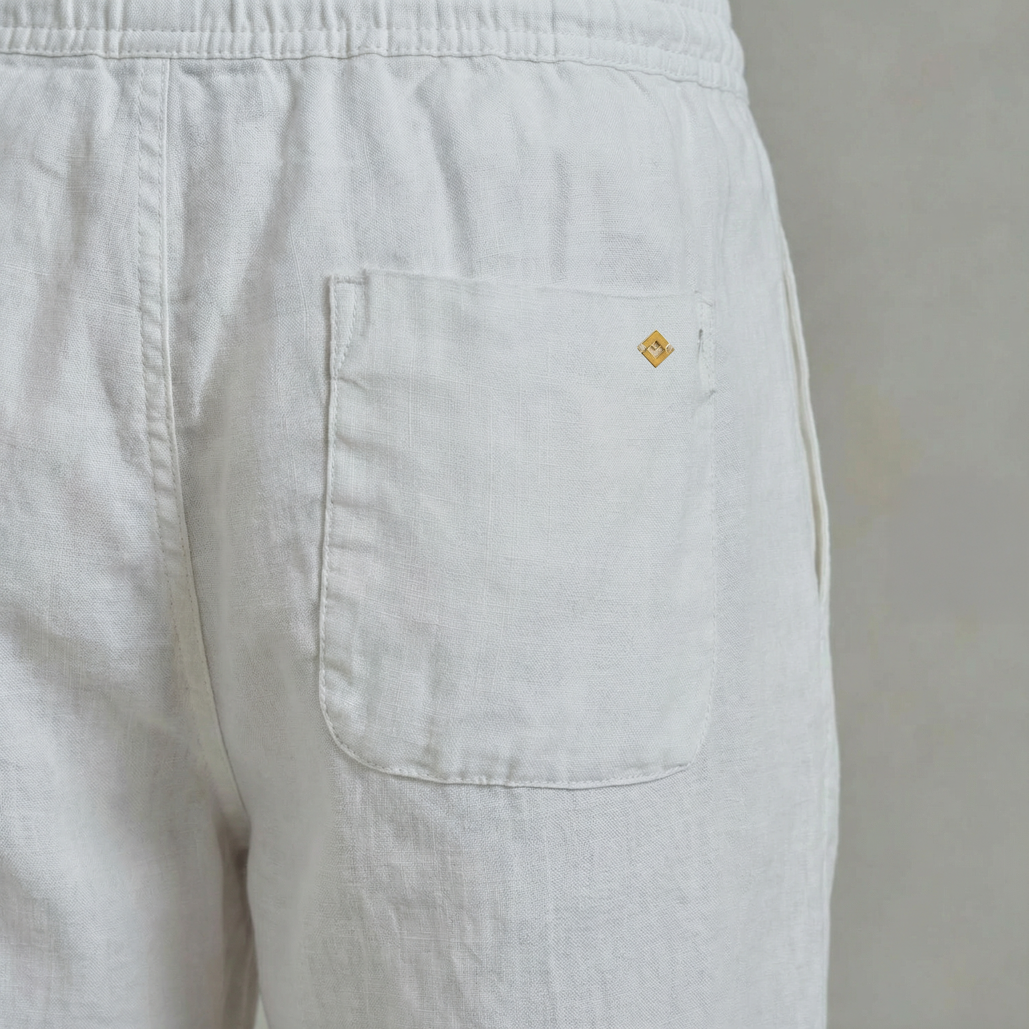 Rivieras Porto pantalon lin blanc coupe droite