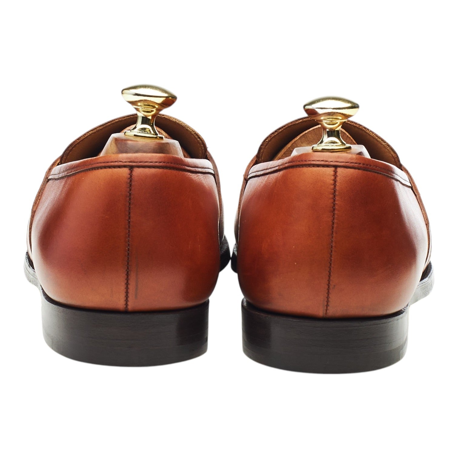 Peal & Co mocassins cuir marron tan pointure UK 8