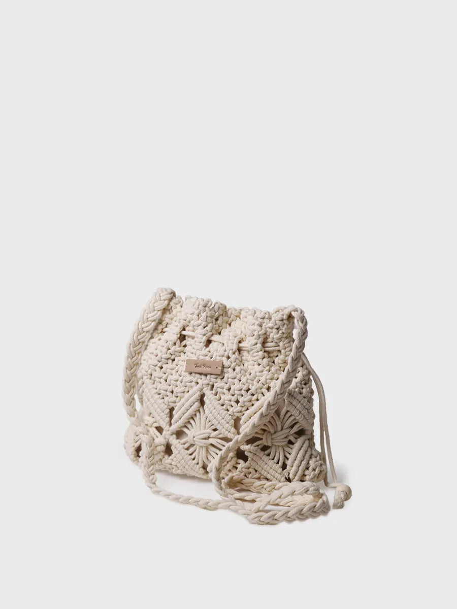 Toni Pons Mireia sac seau macramé écru