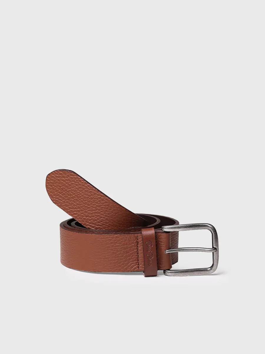 Toni Pons Elias ceinture cuir homme boucle argent