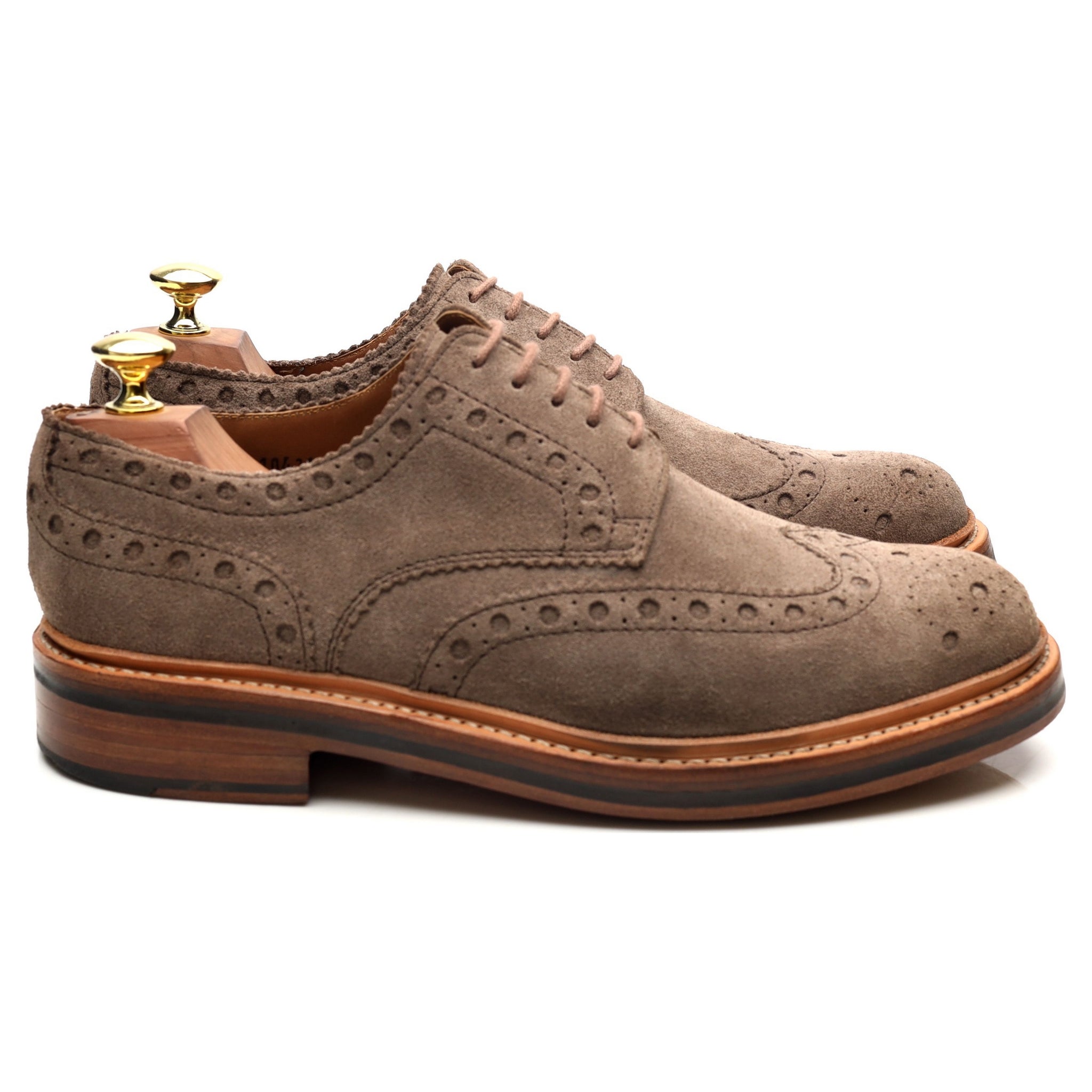 Grenson Archie brogue daim marron clair UK 7,5
