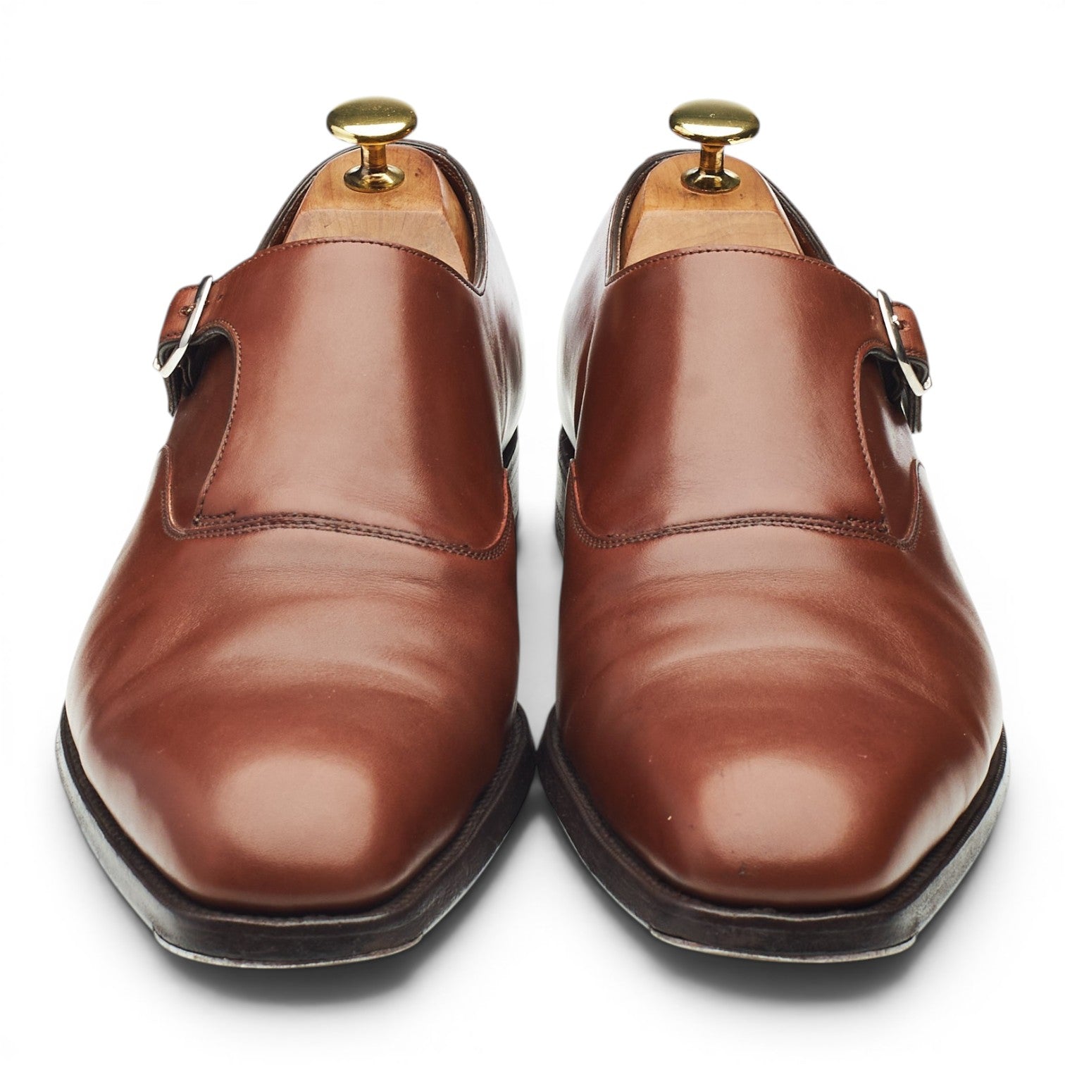 Edward Green Oundle monk cuir marron UK 7.5