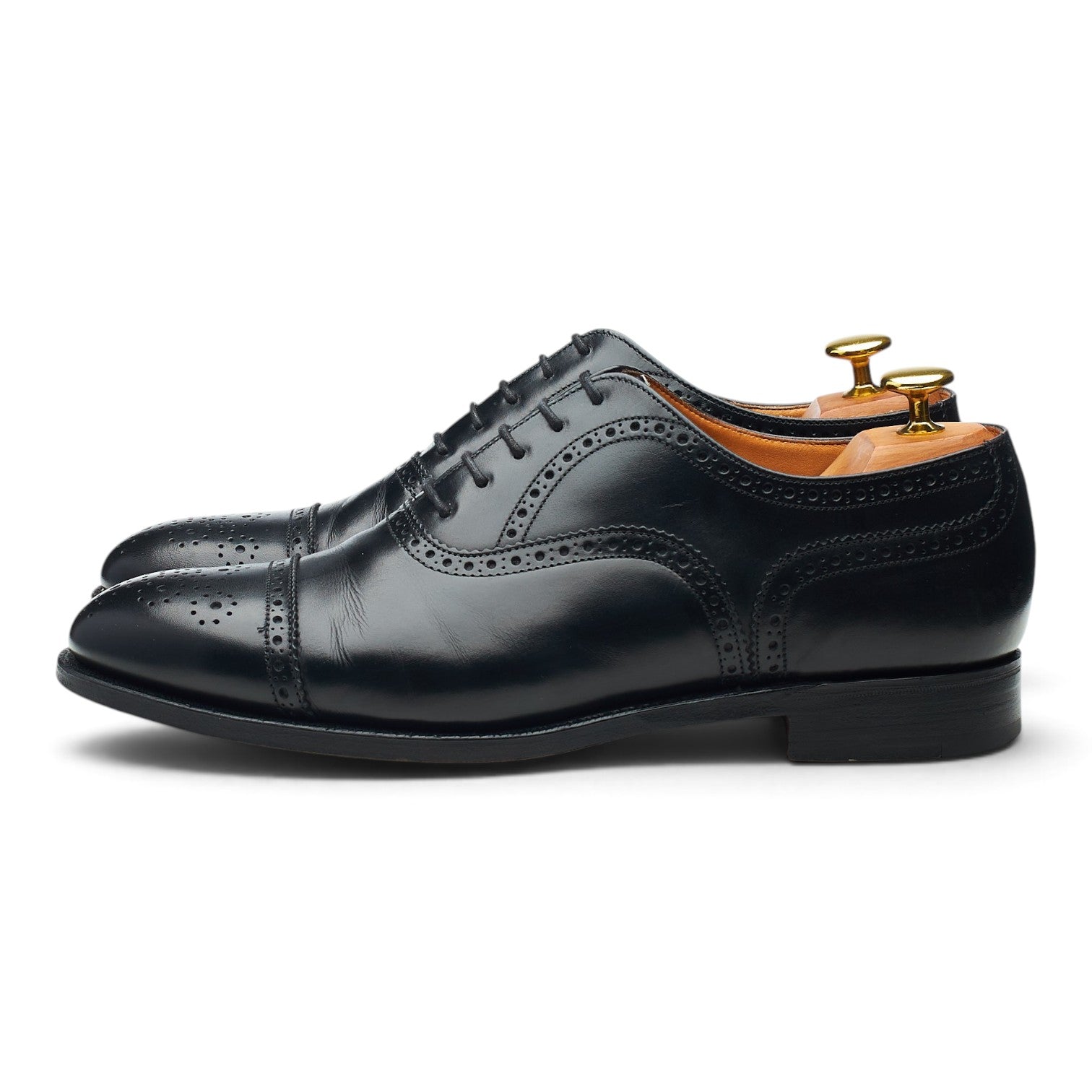 Peal & Co richelieu cuir noir pointure UK 8 bout droit
