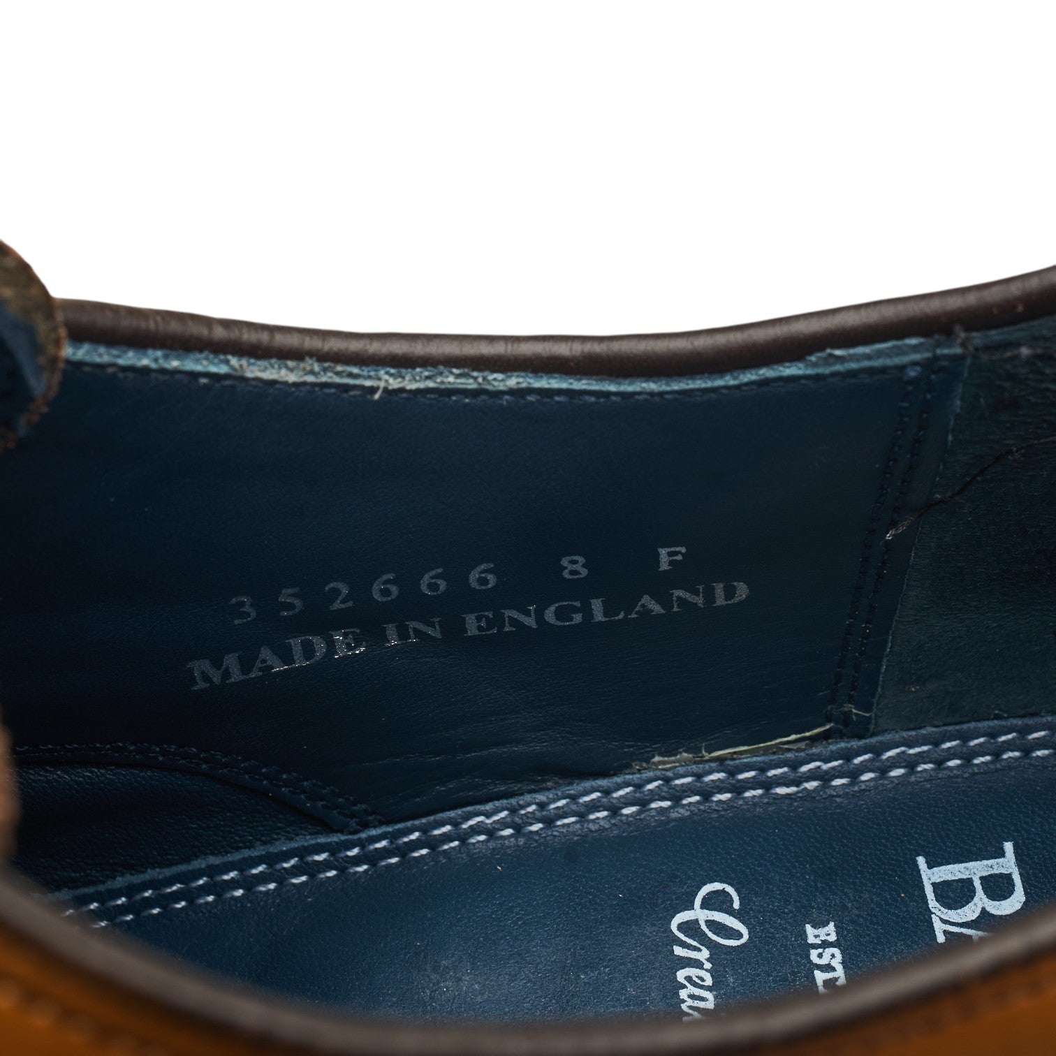 Barker Jackson derby cuir camel tweed 8 UK