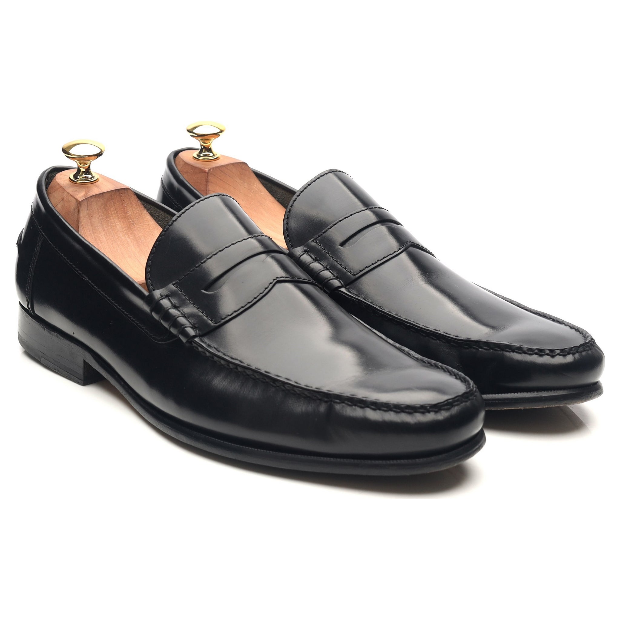 Barker Newington mocassins cuir noir UK 10.5 F