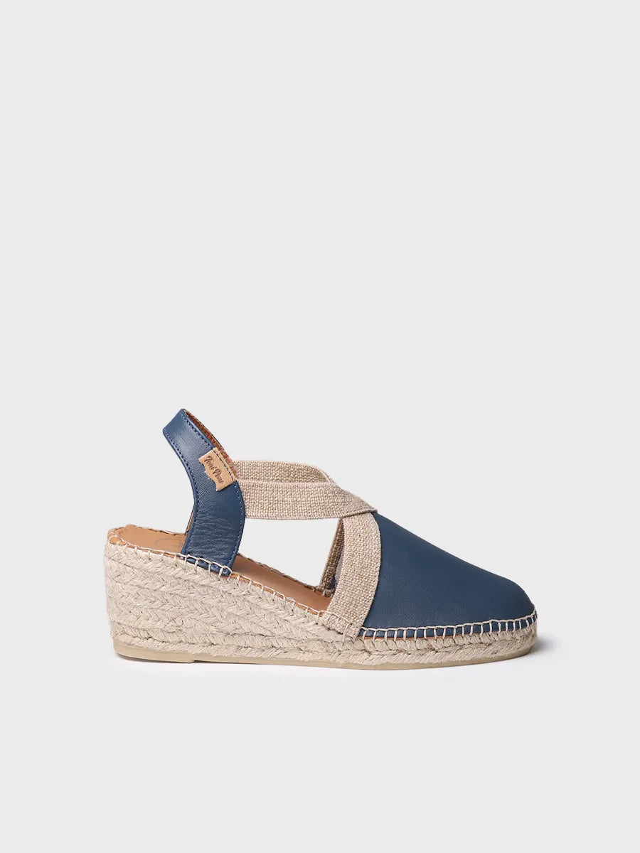 Toni Pons Tossa espadrilles cuir océano talon 6 cm