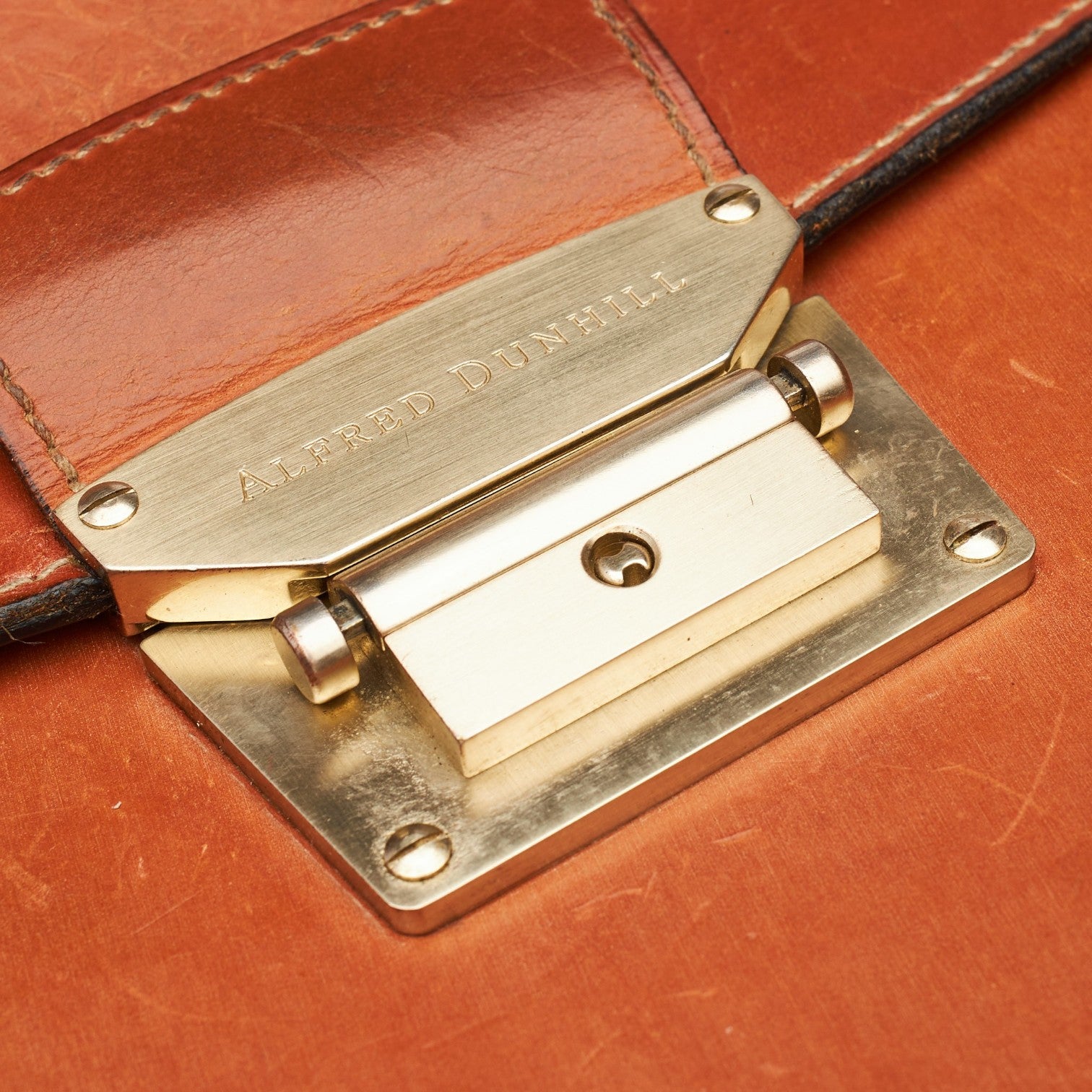Dunhill Alfred serviette cuir marron 40 cm