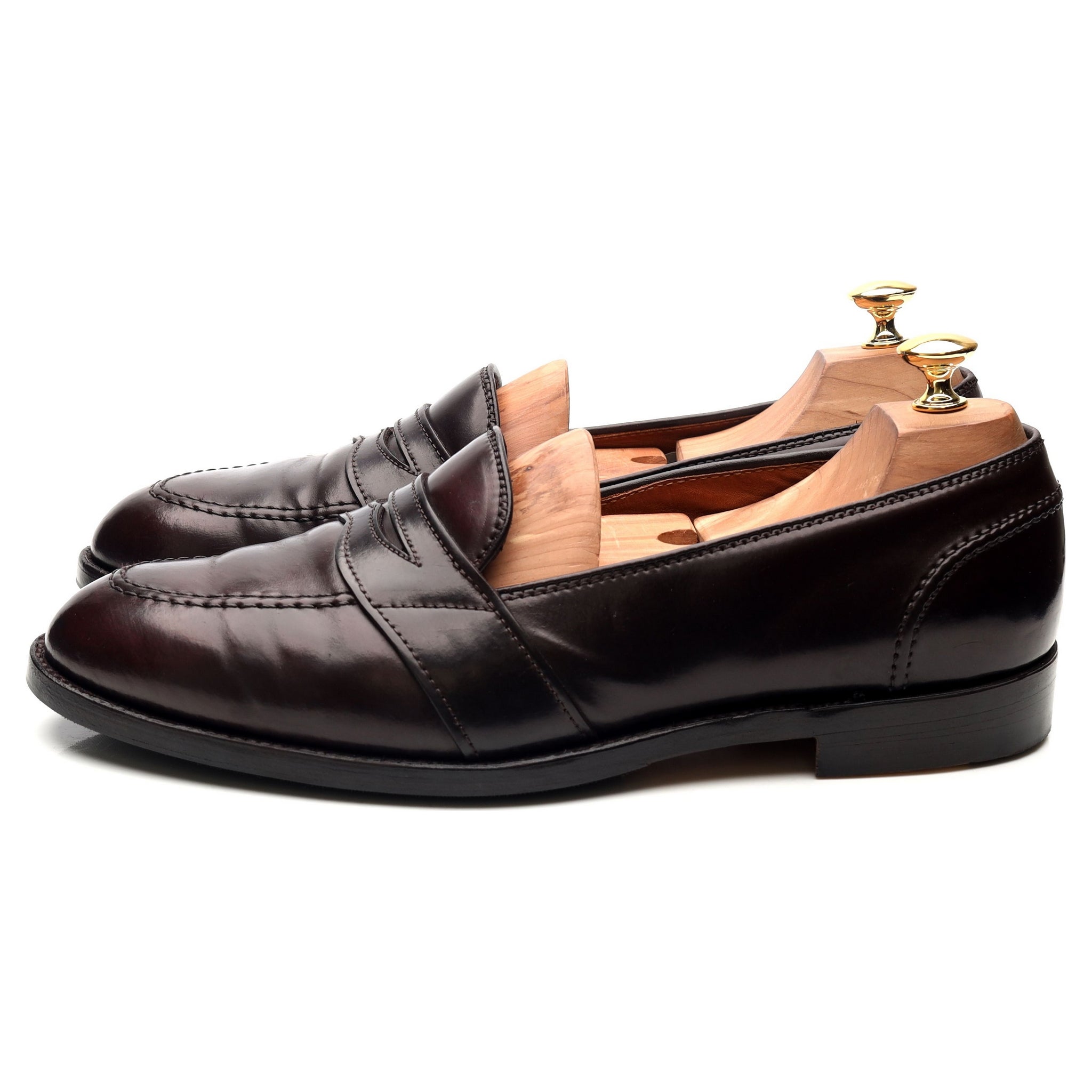 Alden 684 mocassins cuir cordovan bordeaux UK 10