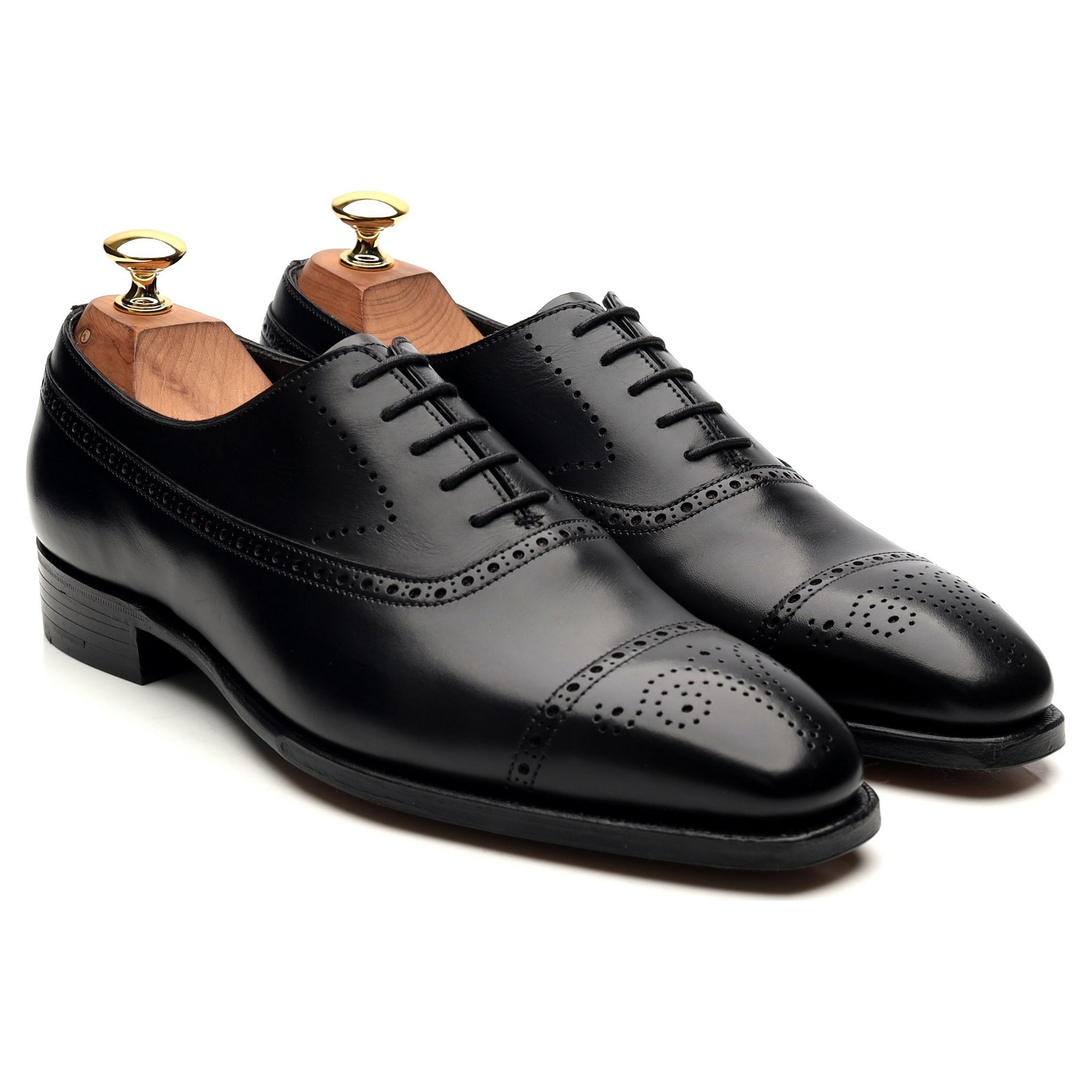 George Cleverley Edward oxford brogues cuir noir UK 6