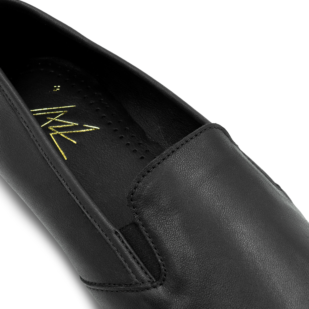 Rivieras Jazz J1001 chaussures noir cuir lisse