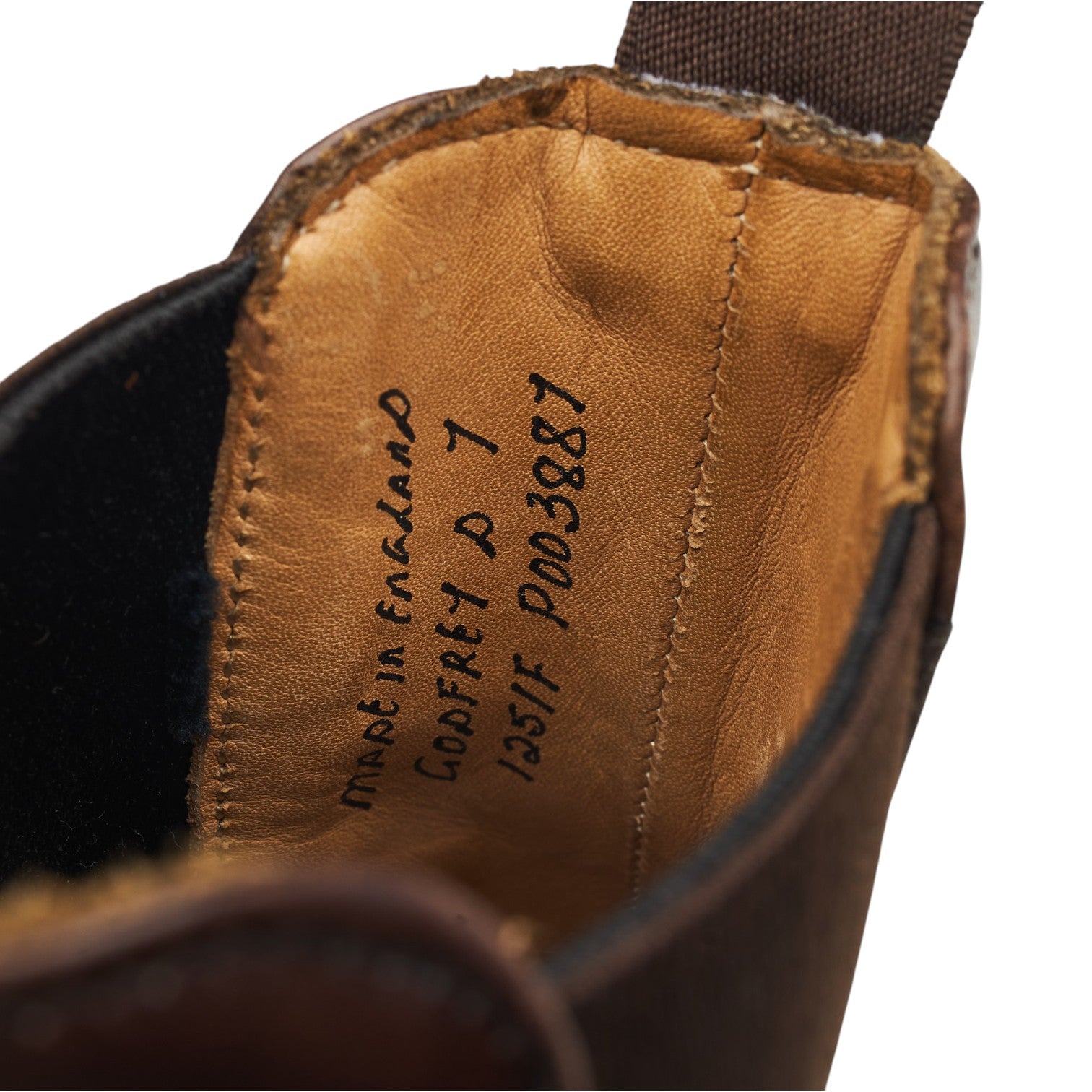 Cheaney Godfrey bottines chelsea cuir marron UK 7