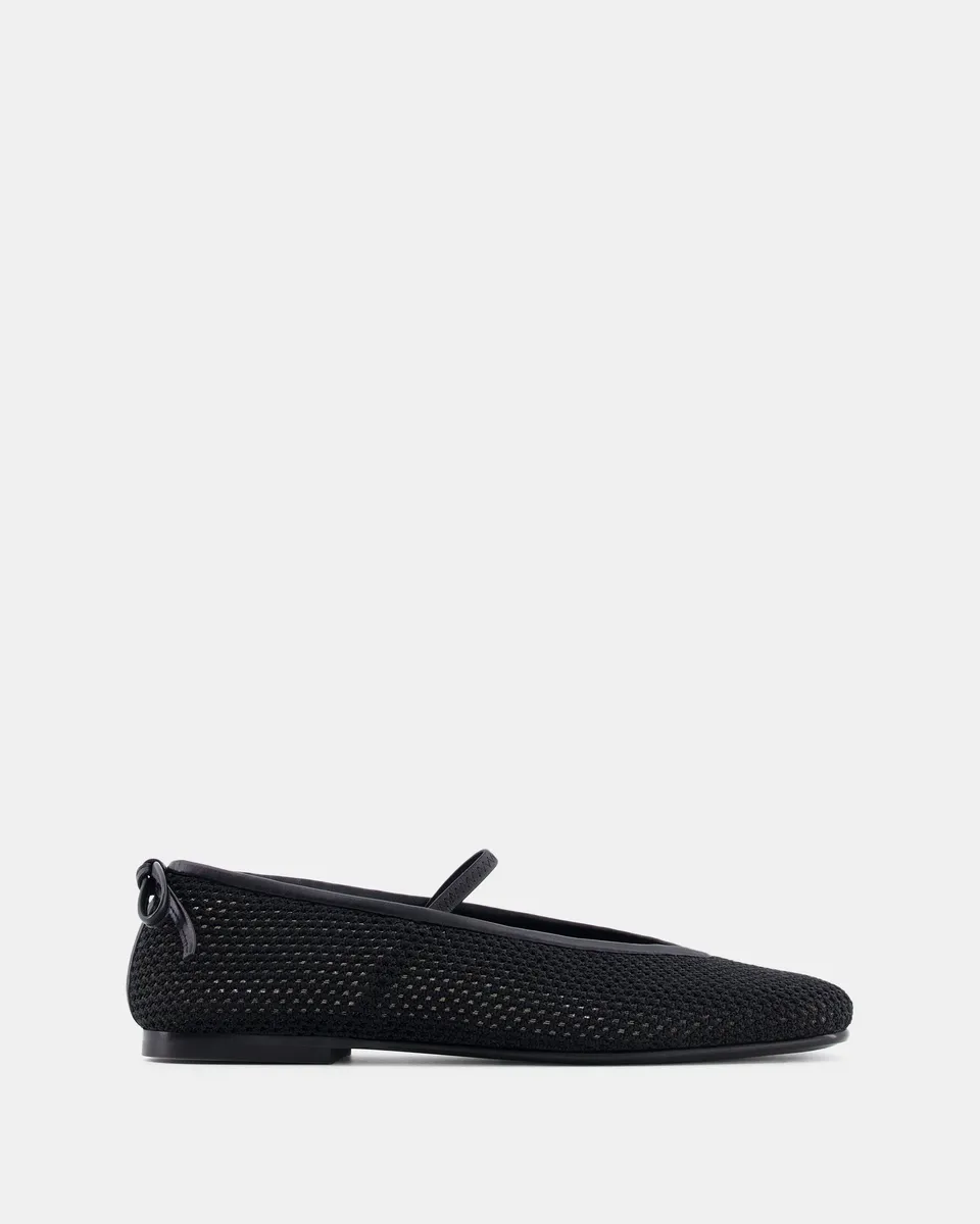 Nodaleto Bulla Node 5 ballerines noires crochet plat