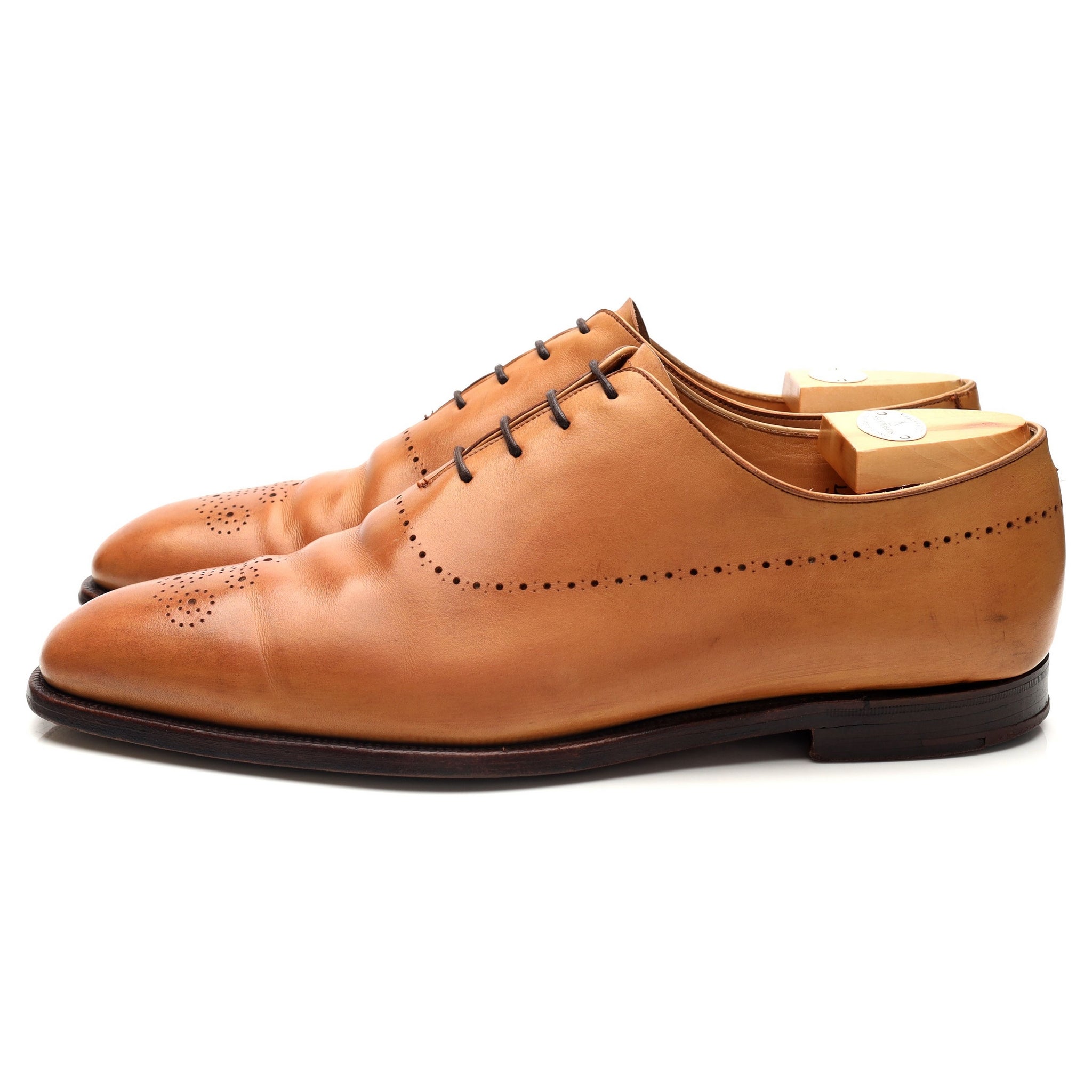 New & Lingwood richelieu cuir tan wholecut pointure 10