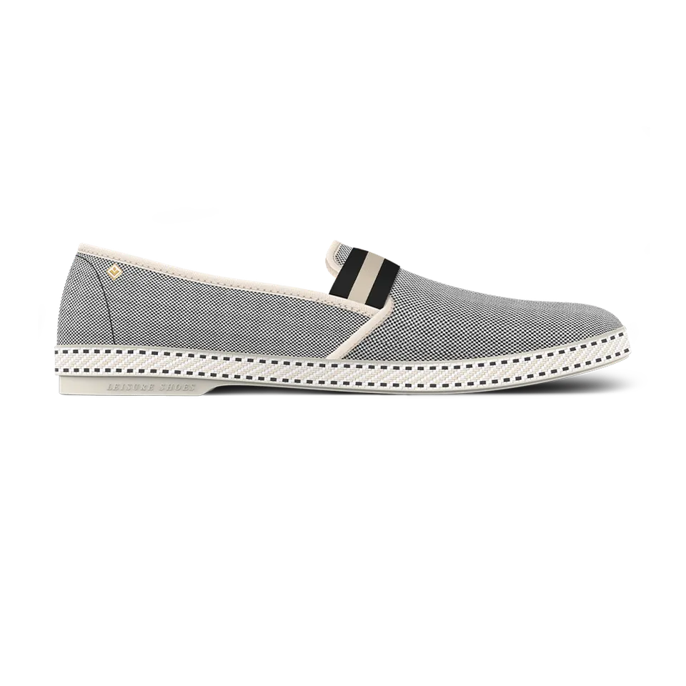 Rivieras Classic College Toile Blackish Espadrilles Gris