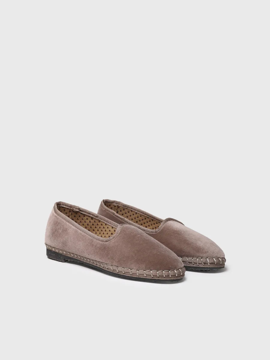 Toni Pons Cintia mary jane femme velours taupe