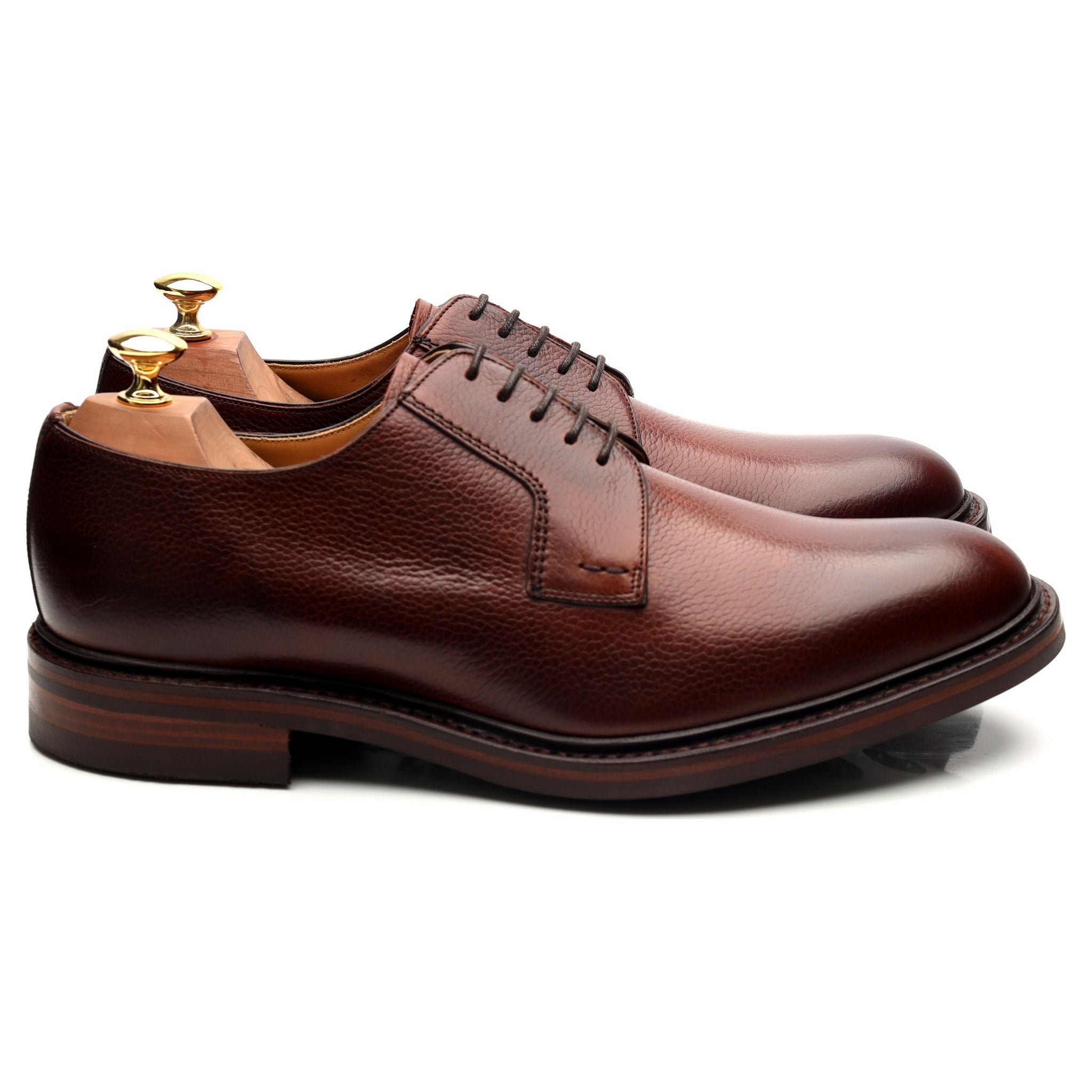 Barker Elton derby cuir grainé marron UK 9 large