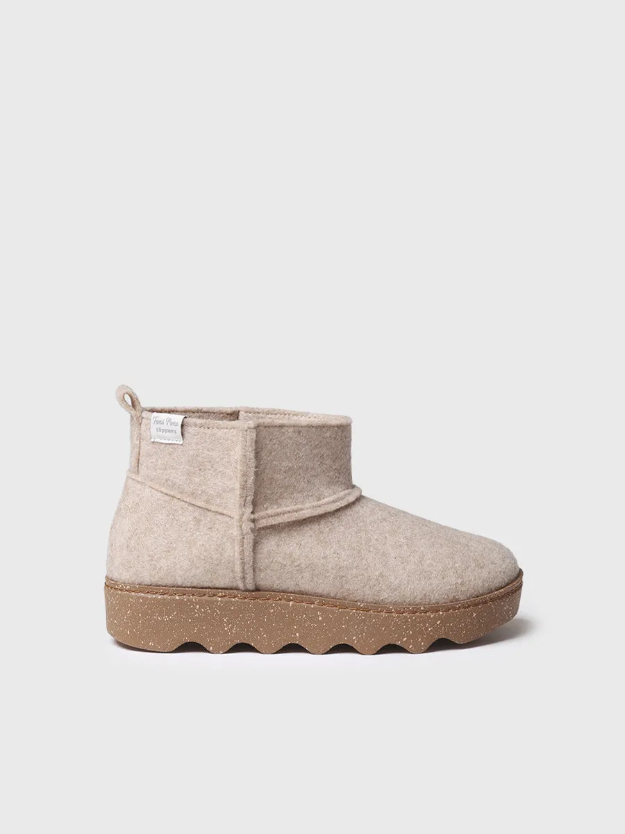 Toni Pons Jiana-FR chaussons feutre recyclé beige femme