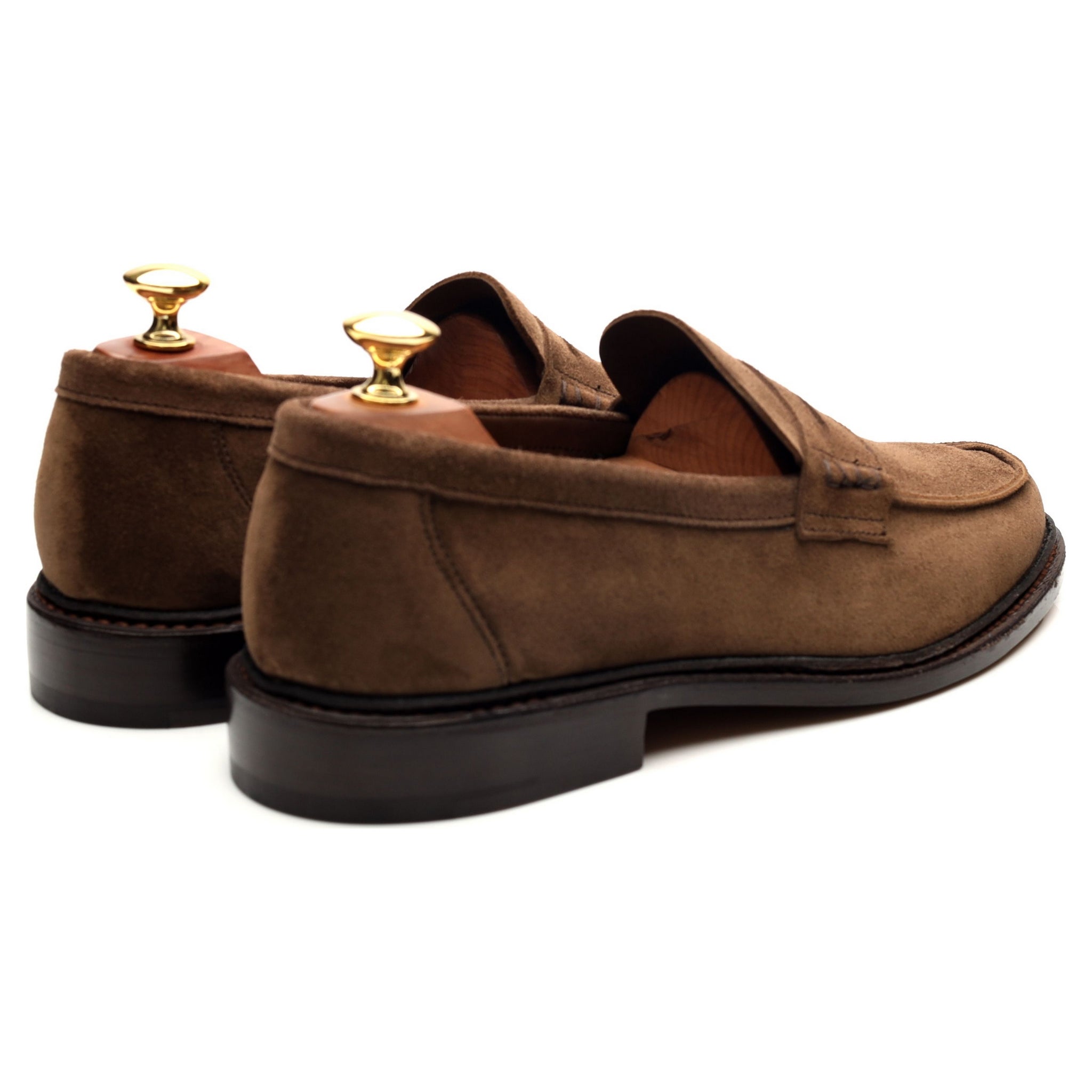 Sunspel mocassin penny suède marron UK 9