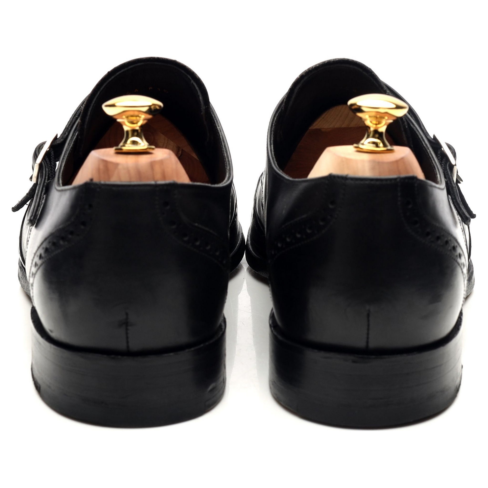 Barker Fleet chaussures monk cuir noir pointure 10,5
