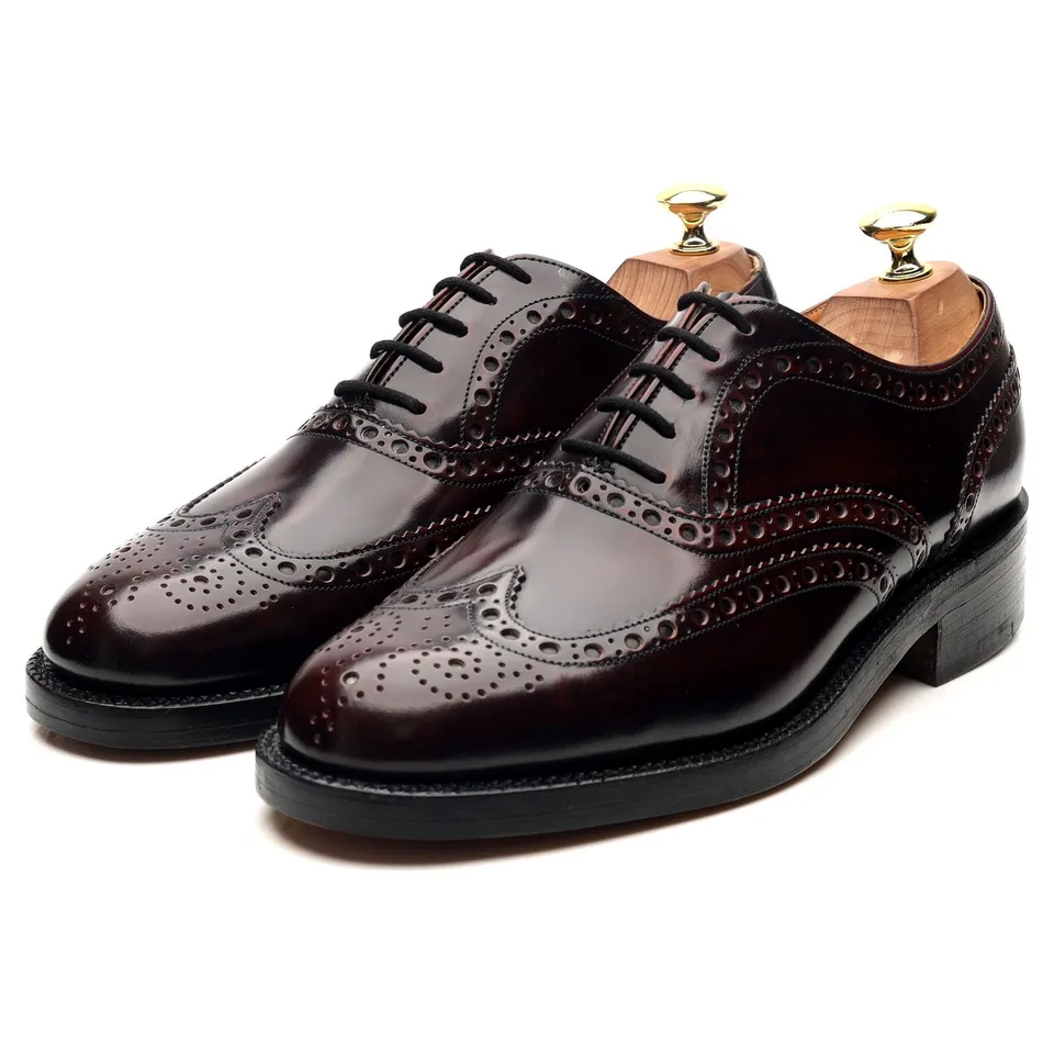 Barker Navarro derbies cuir bordeaux UK 8